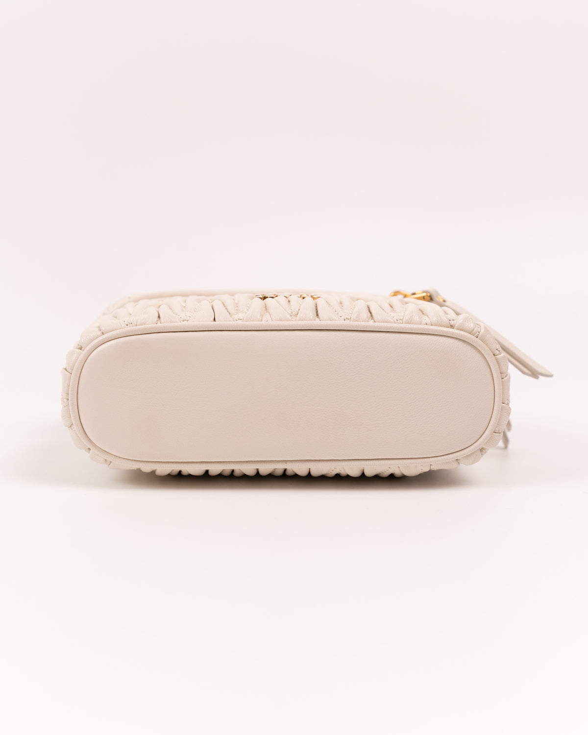 Miu Miu Borsa Vanity Pelle Nappa Matelassé Bianca borsa usata autentica - Aurea Luxury Lab