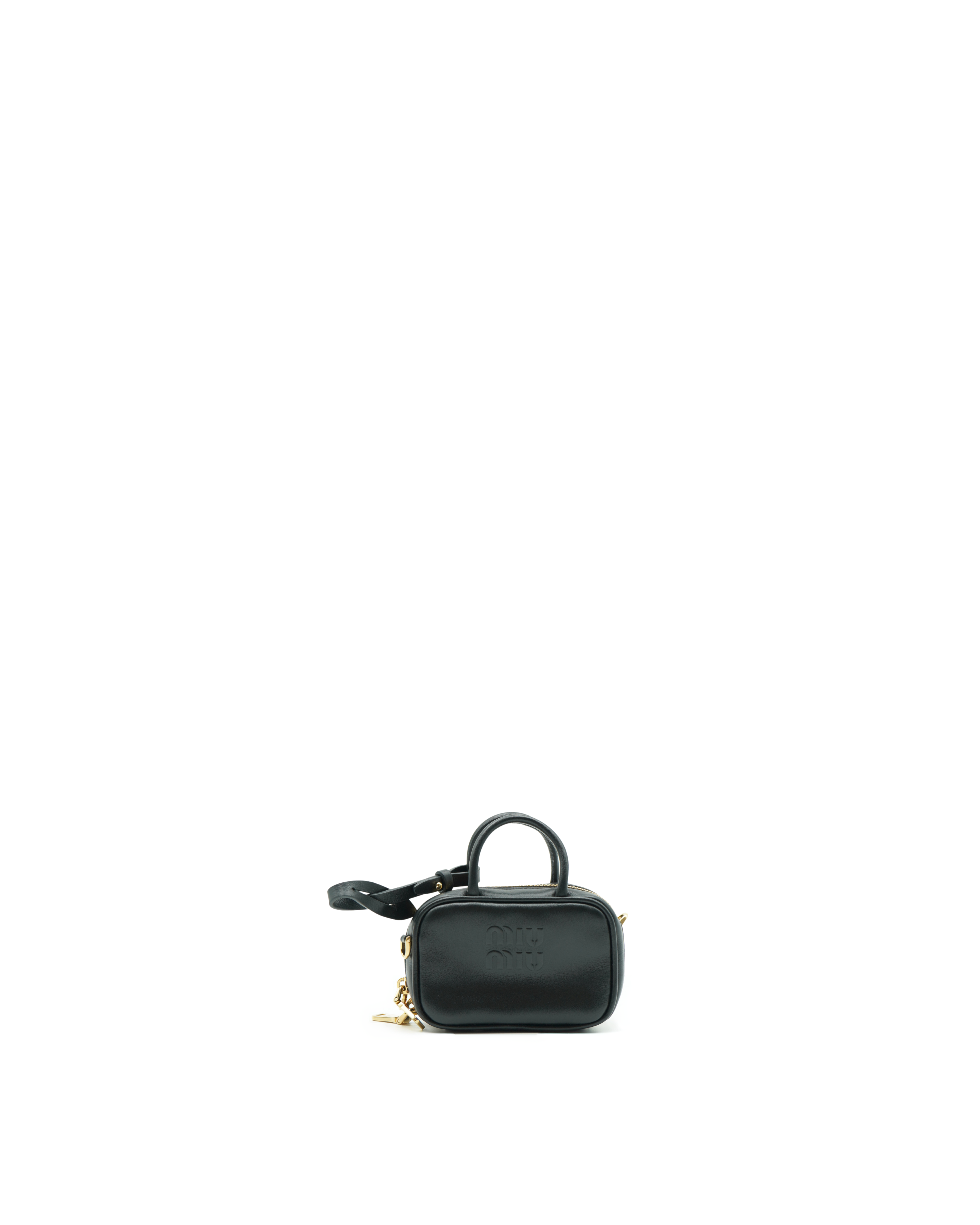 Miu Miu Micro Beau Bag In Black Leather