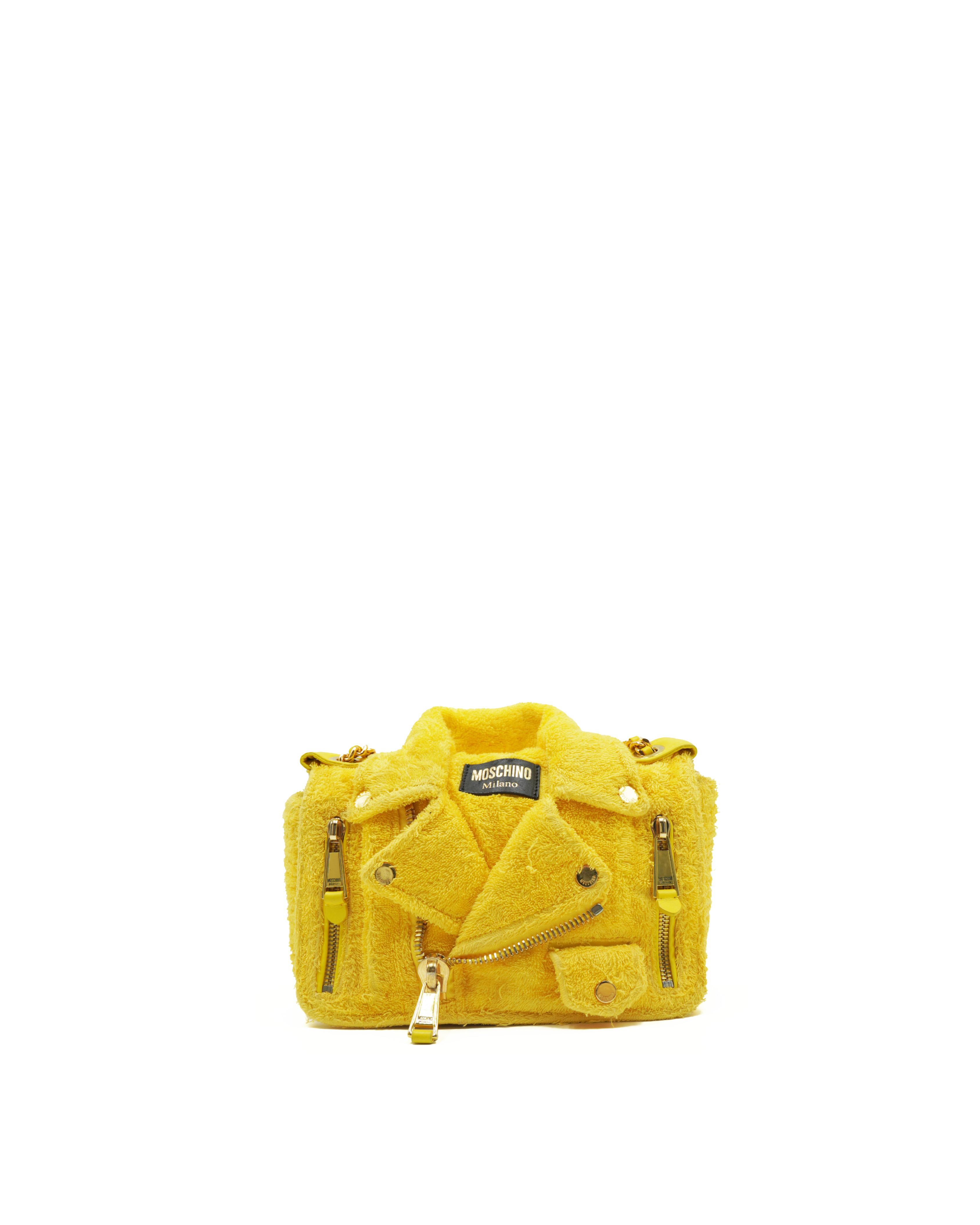 Moschino Borsa Biker Bag In Tessuto Giallo usata autentica - Aurea Luxury Lab