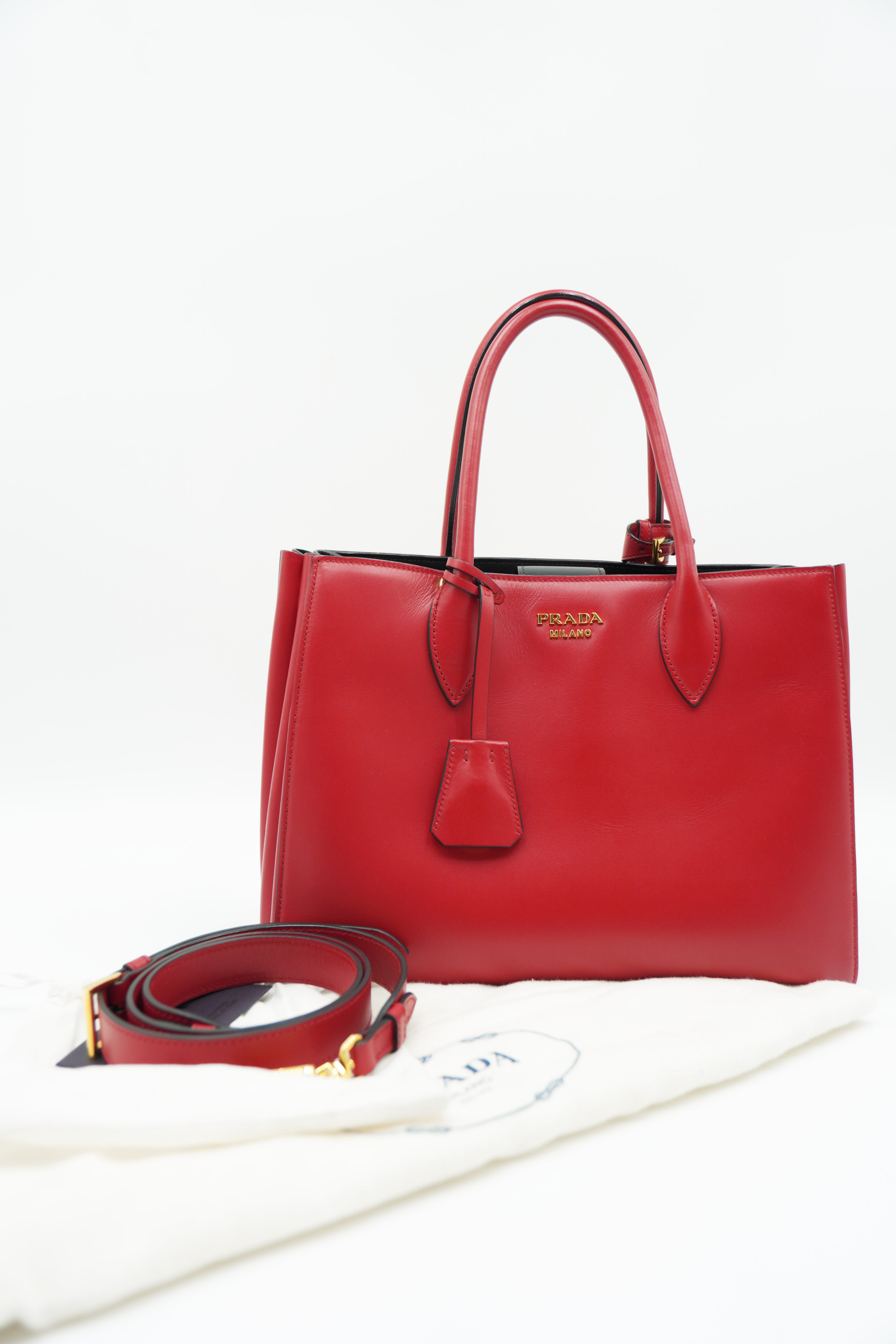 Prada Borsa Bibliothèque Pelle Rossa - Usato Autentico