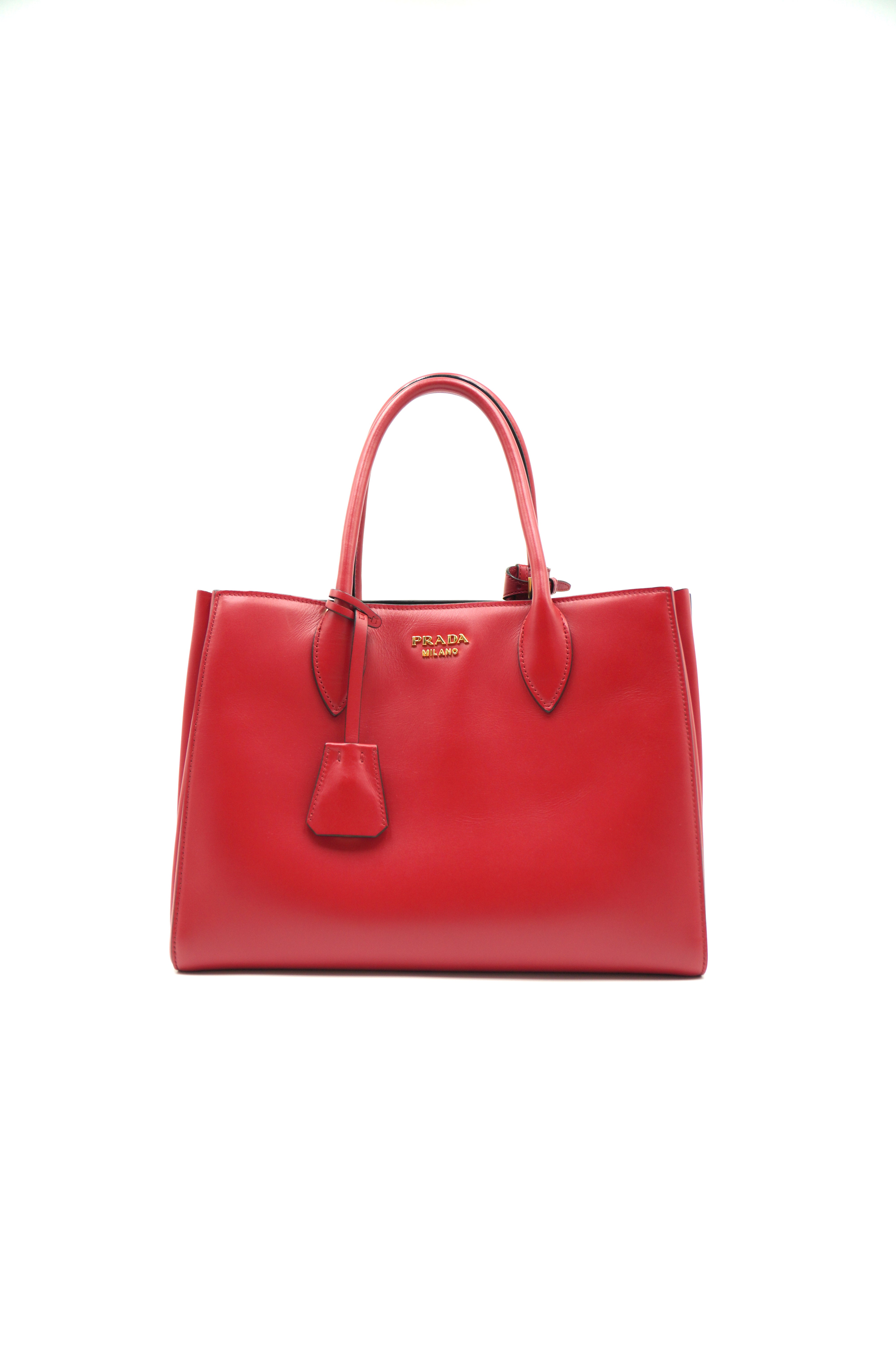 Prada Borsa Bibliothèque Pelle Rossa - Usato Autentico