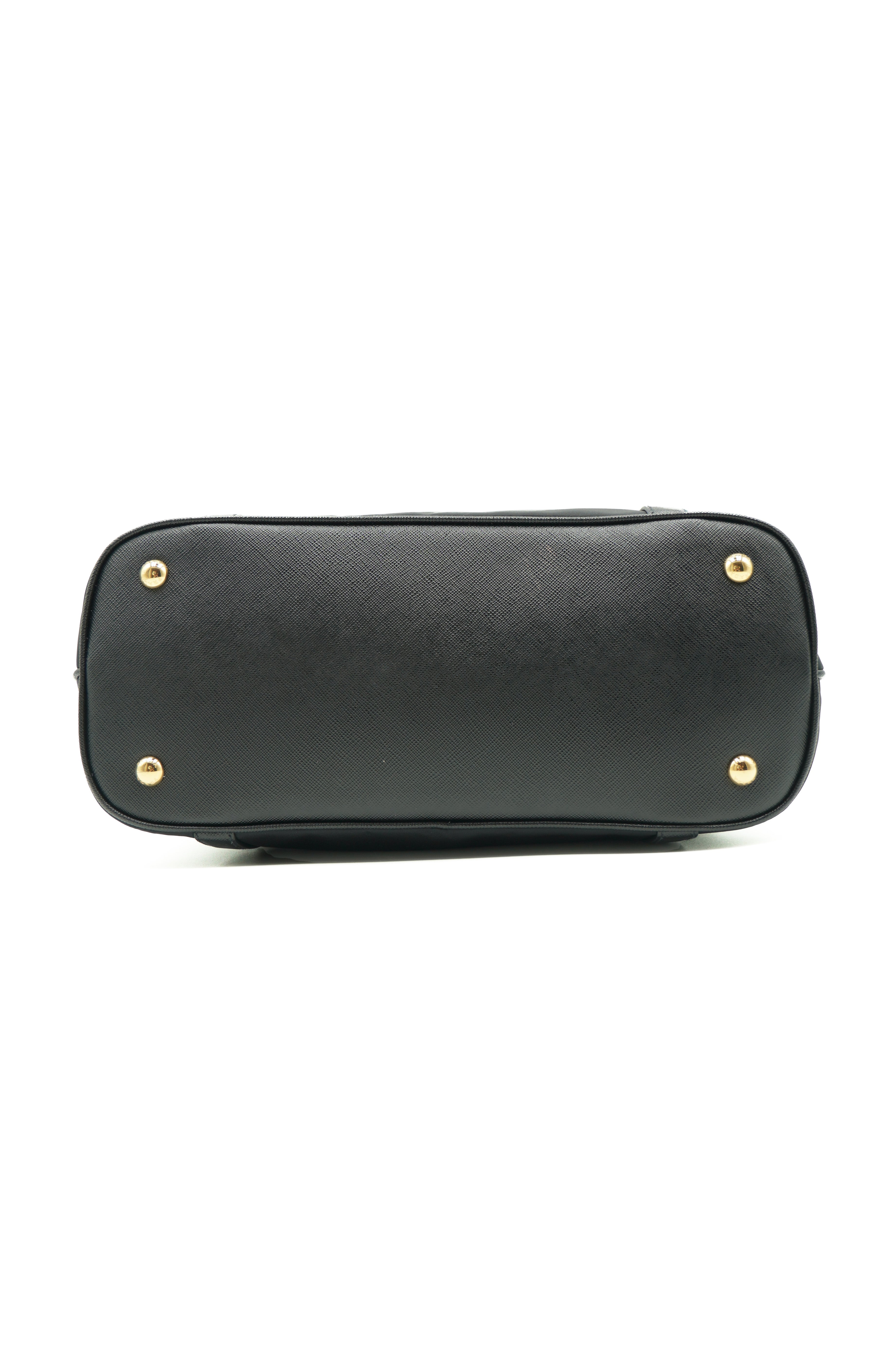 Bolso tote Prada con correa de hombro de nailon y piel saffiano