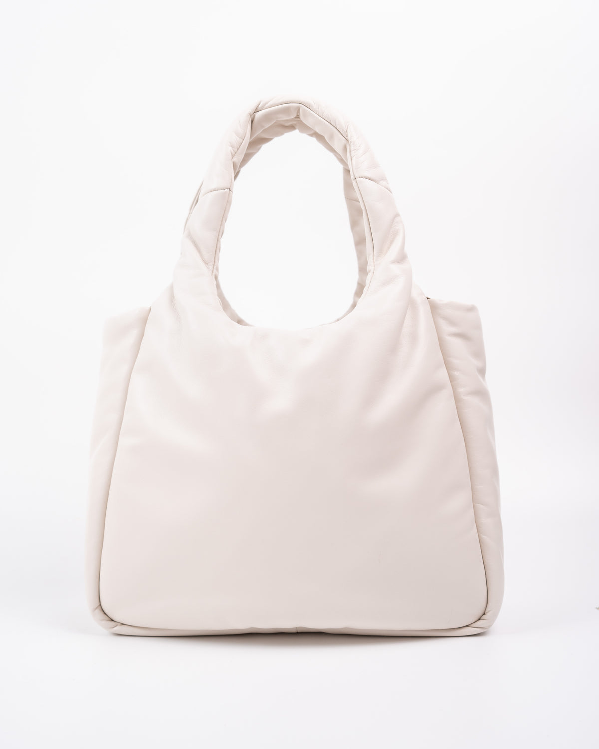 Prada Borsa Prada Soft Medium Pelle Nappa Imbottita Bianca pre-owned autentica - Aurea Luxury Lab