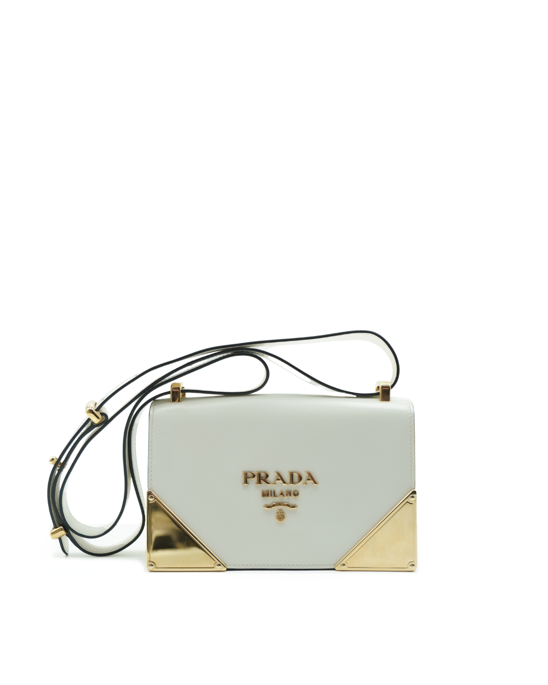 Prada Borsa Tracolla Pelle Bianco