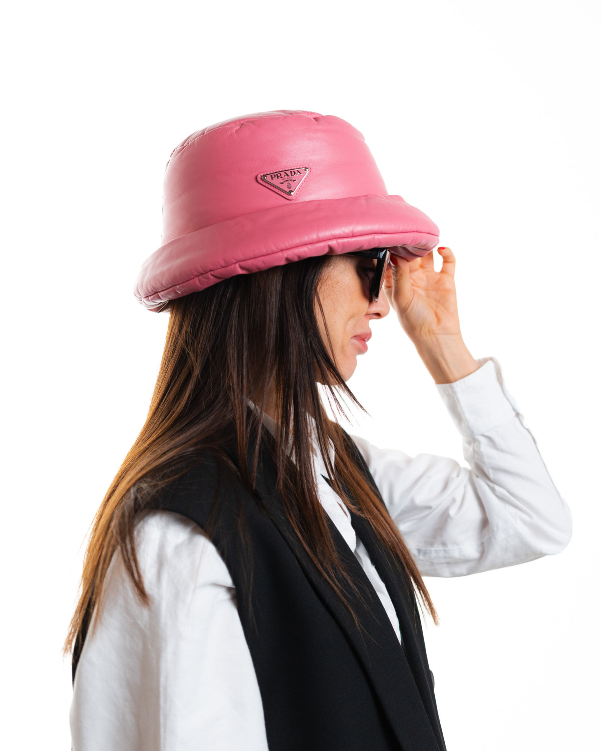 Prada Cappello Quilted Pelle Fucsia pre-owned certificato - Aurea Luxury Lab