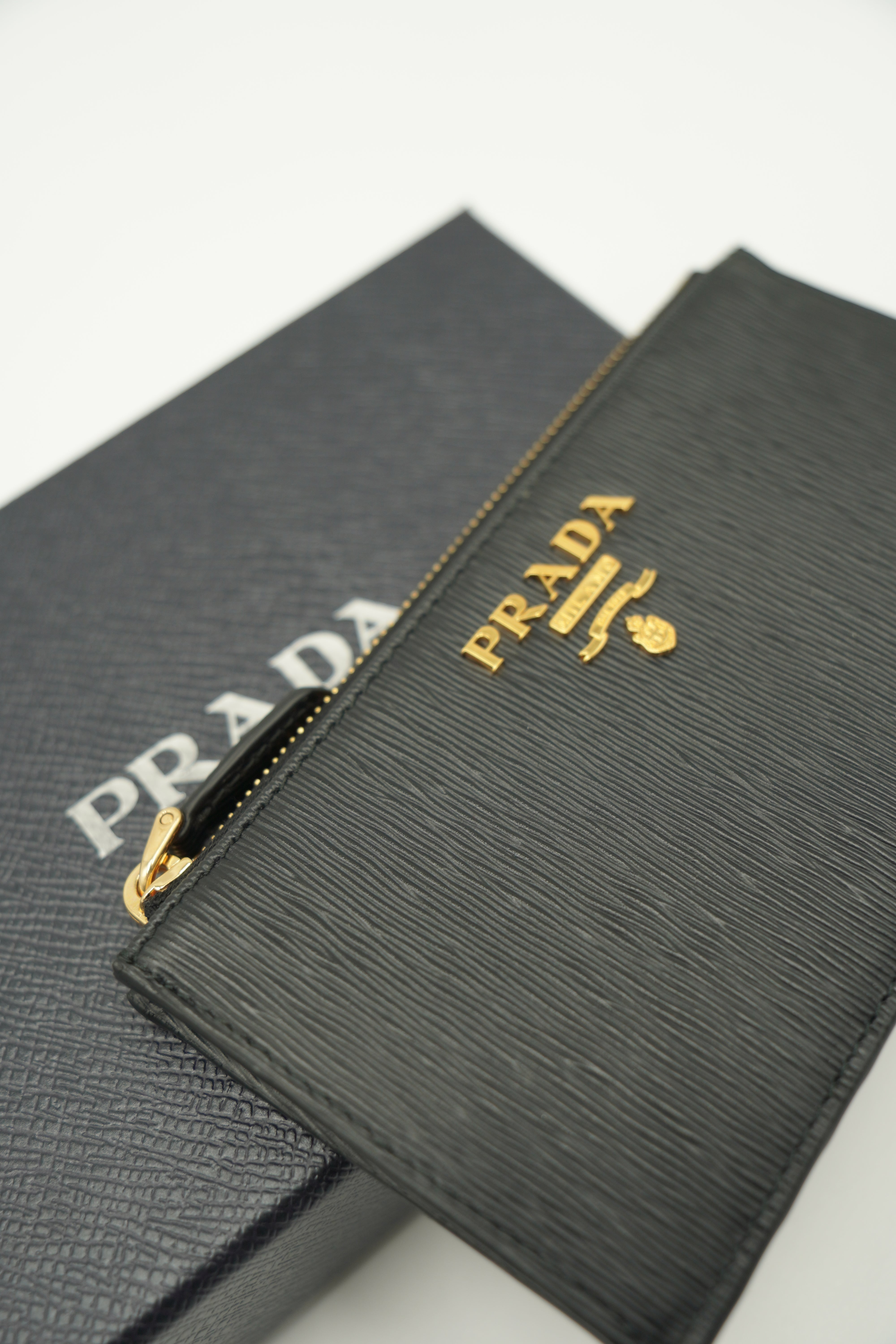 Prada Black Saffiano Leather Card Holder