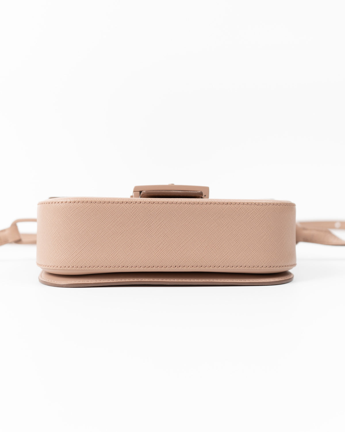 Prada Borsa Emblème Pelle Saffiano Nude second hand certificata - Aurea Luxury Lab