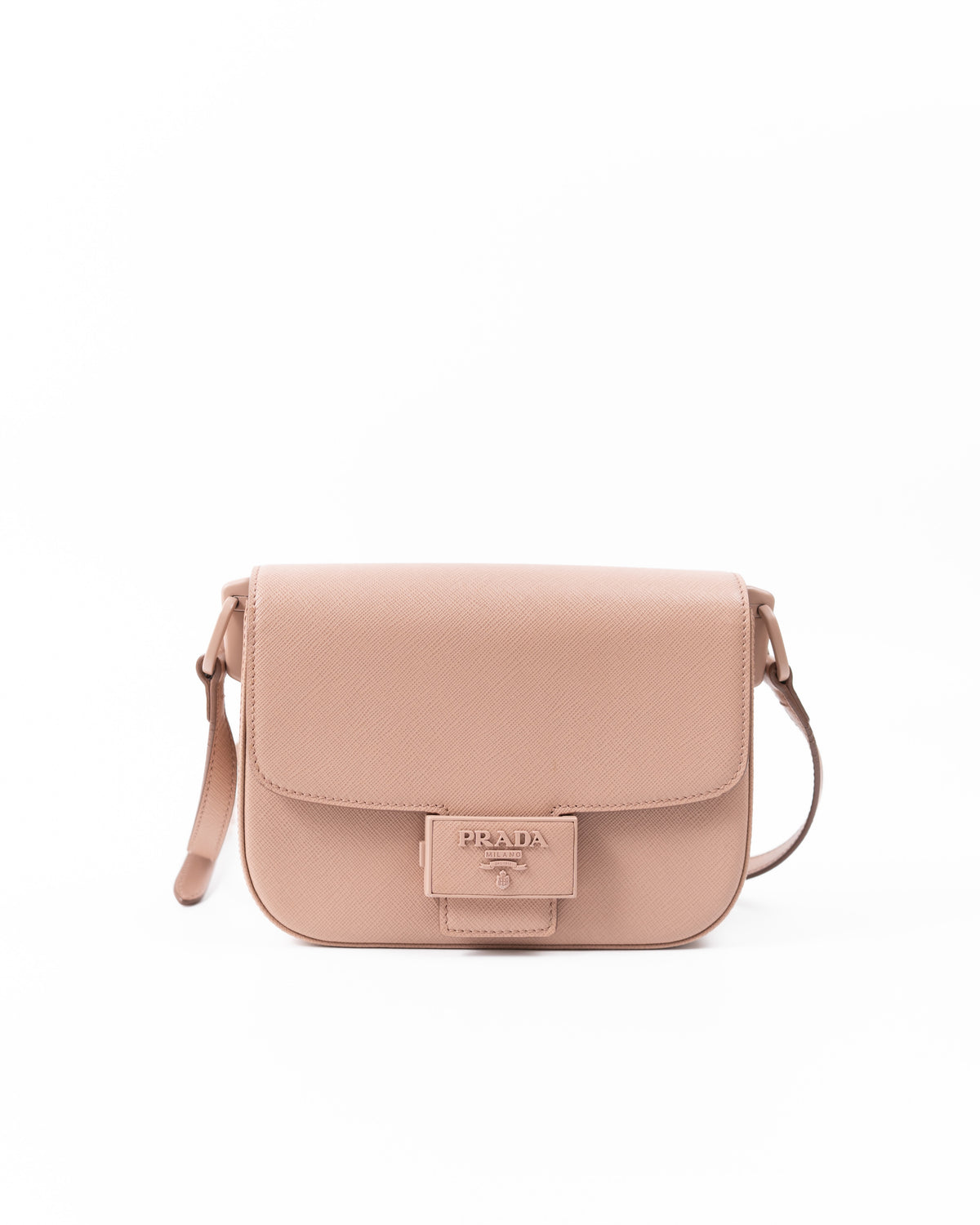 Prada Borsa Emblème Pelle Saffiano Nude borsa usata autentica - Aurea Luxury Lab