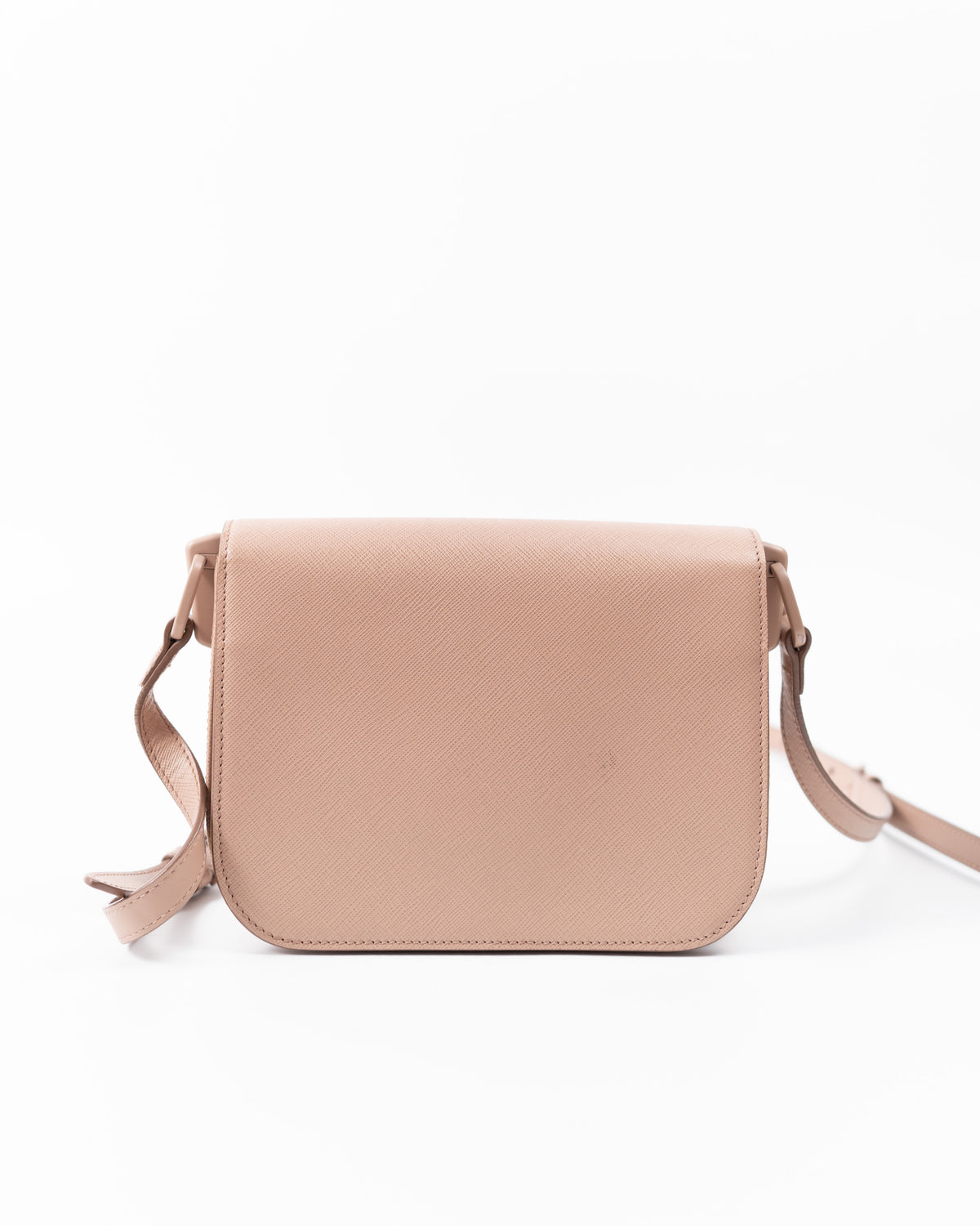 Prada Borsa Emblème Pelle Saffiano Nude pre-owned autentica - Aurea Luxury Lab