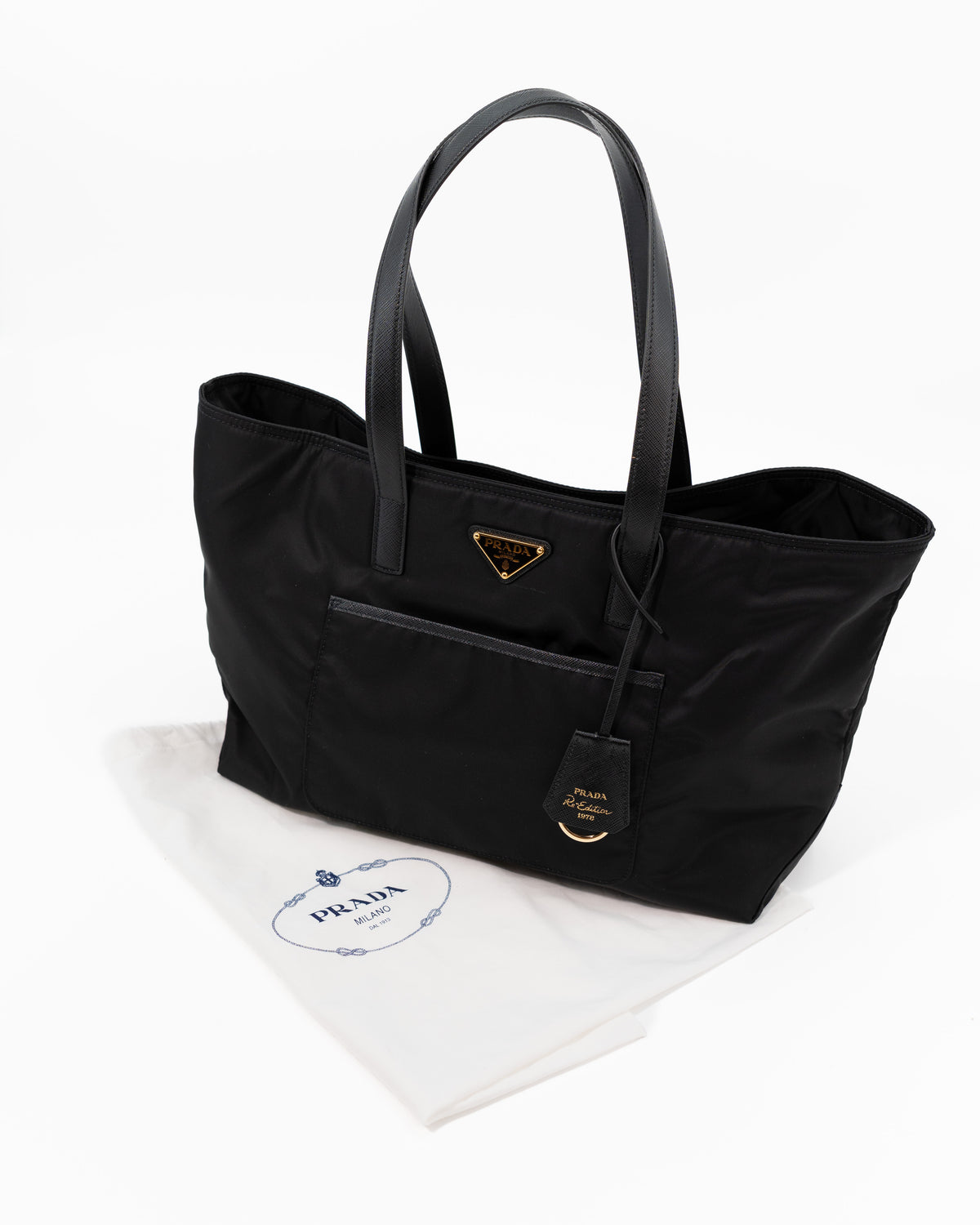 Prada Borsa Tote Re-Edition 1978 Large Re-Nylon Nera pre-owned certificata - Aurea Luxury Lab