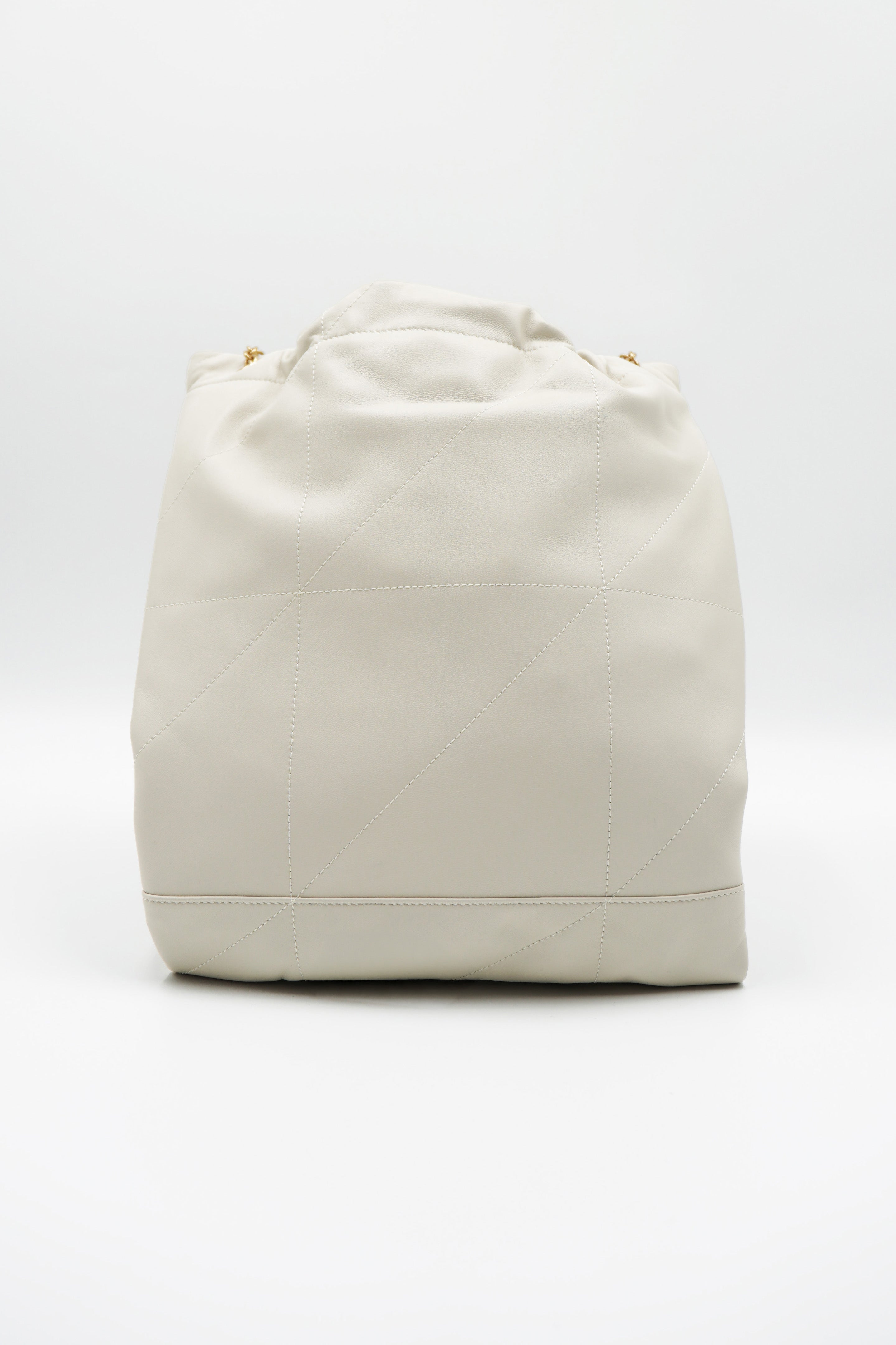 Saint Laurent Borsa Jamie Pochon Pelle Bianco - Usato Autentico