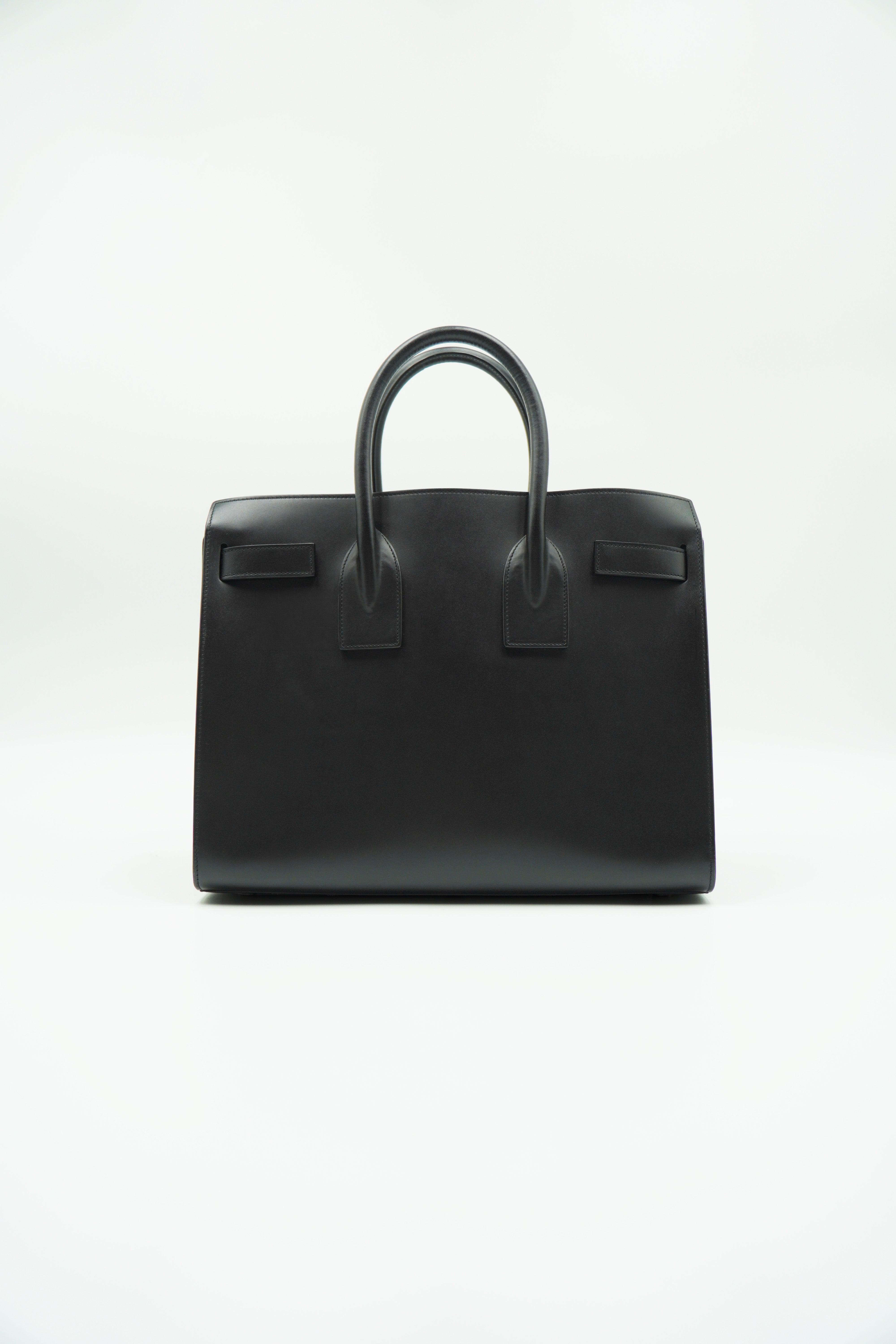 Saint Laurent Borsa Shopping in pelle nera Sac du Jour Medium - Usato Autentico