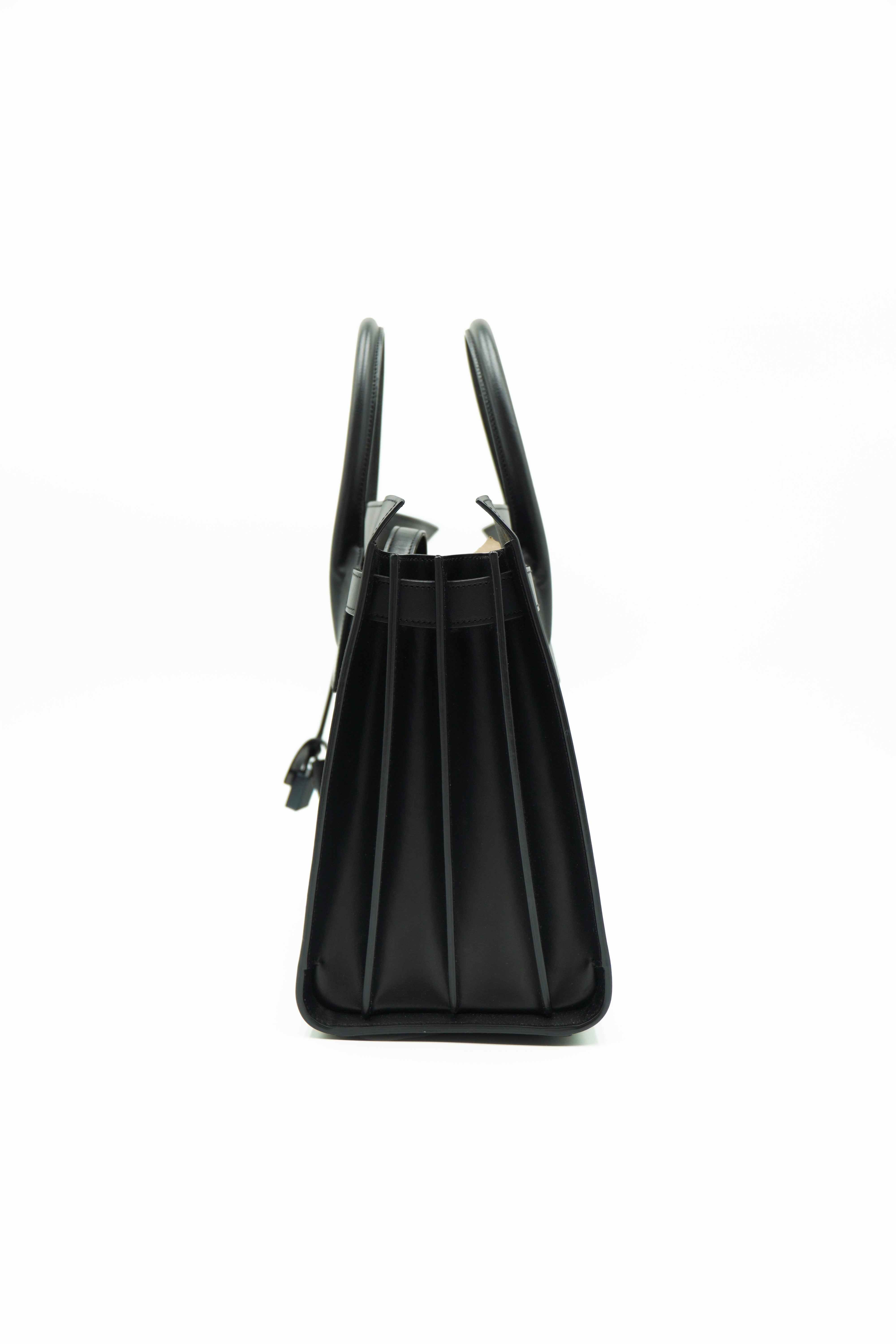Saint Laurent Borsa Shopping in pelle nera Sac du Jour Medium usata autentica - Aurea Luxury Lab