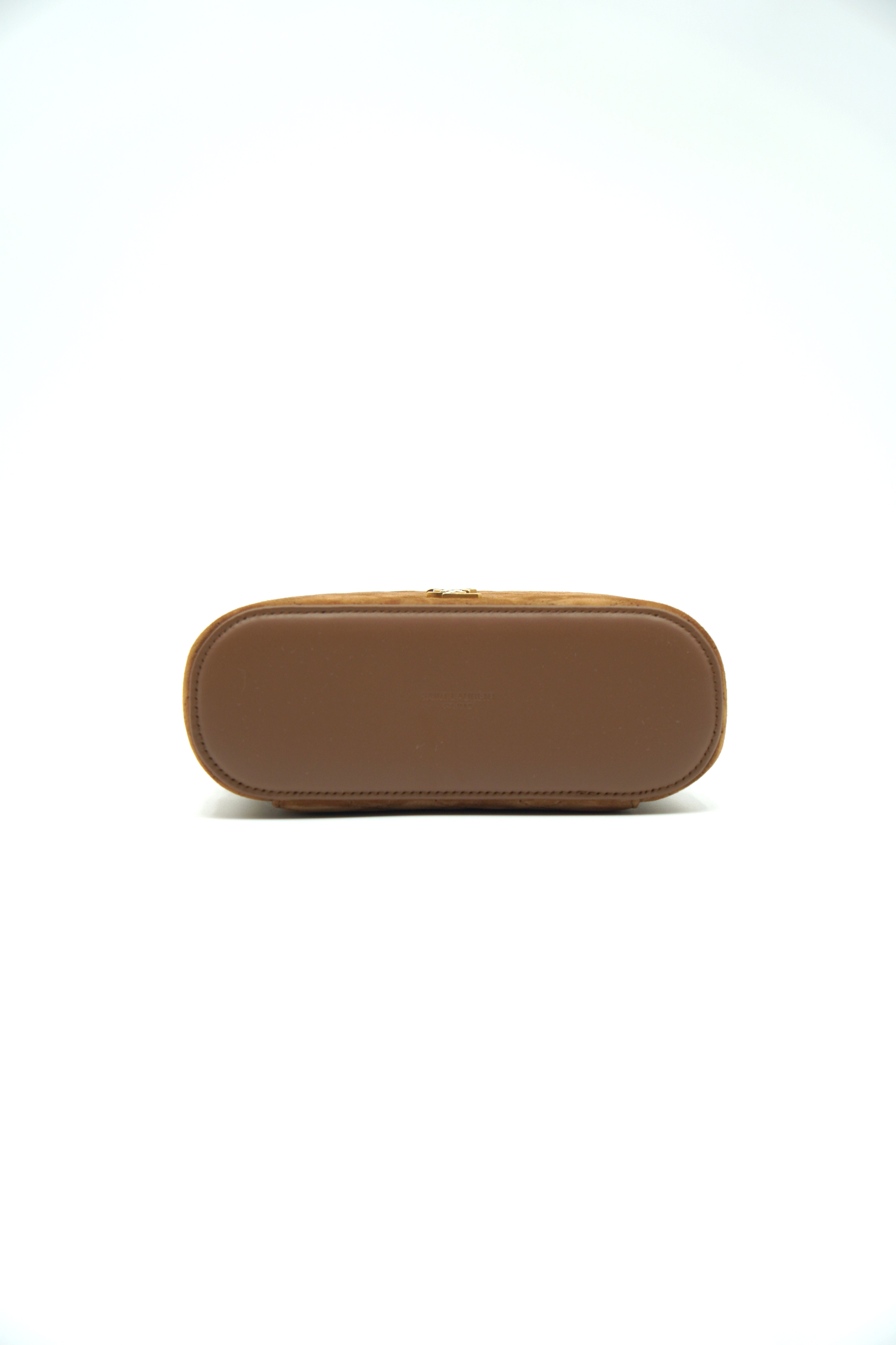Saint Laurent Borsa Vanity Gaby In Suede Marrone - Usato Autentico