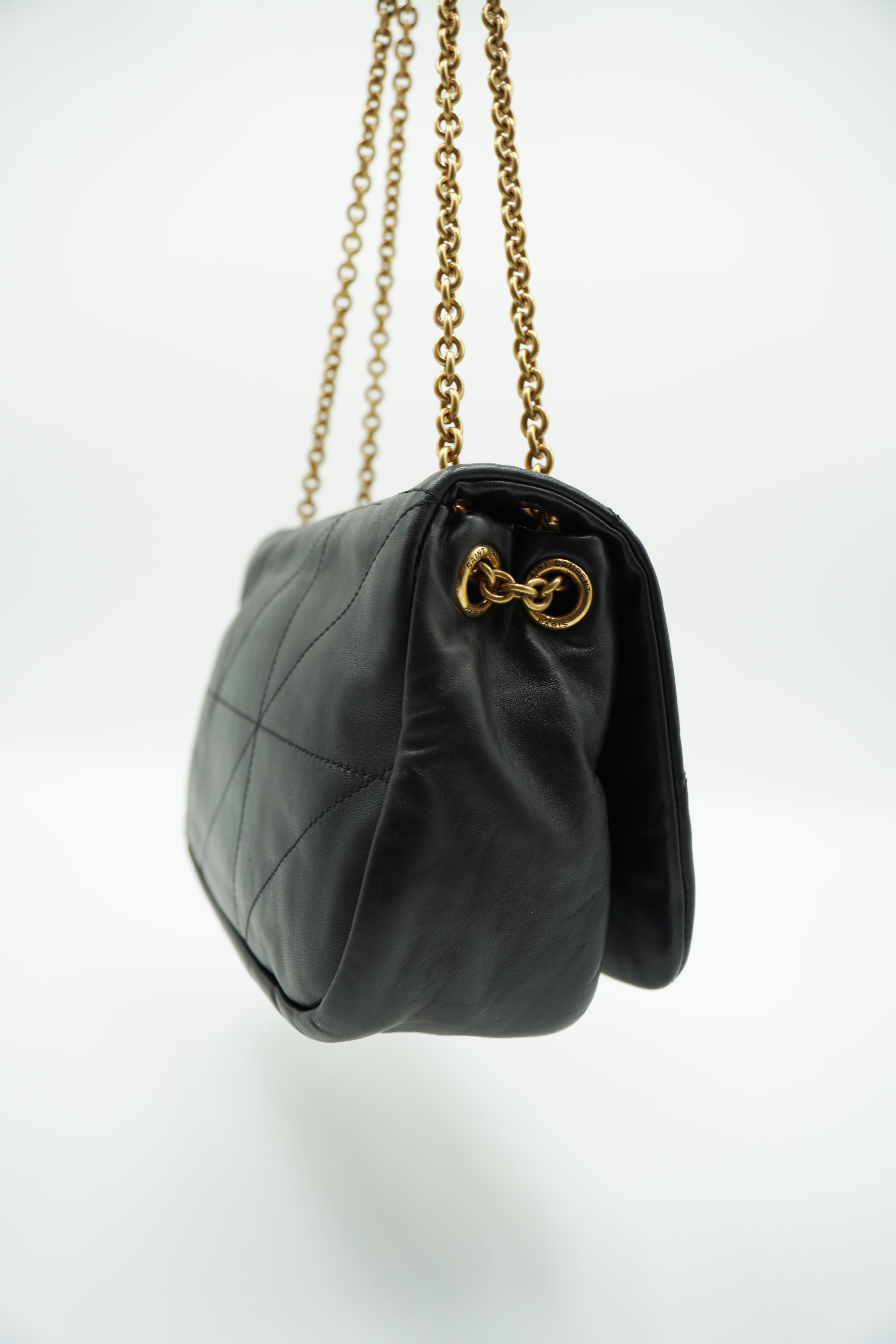 Saint Laurent Borsa Tracolla Jamie 4.0 Pelle Agnello Nera luxury resale autentica - Aurea Luxury Lab