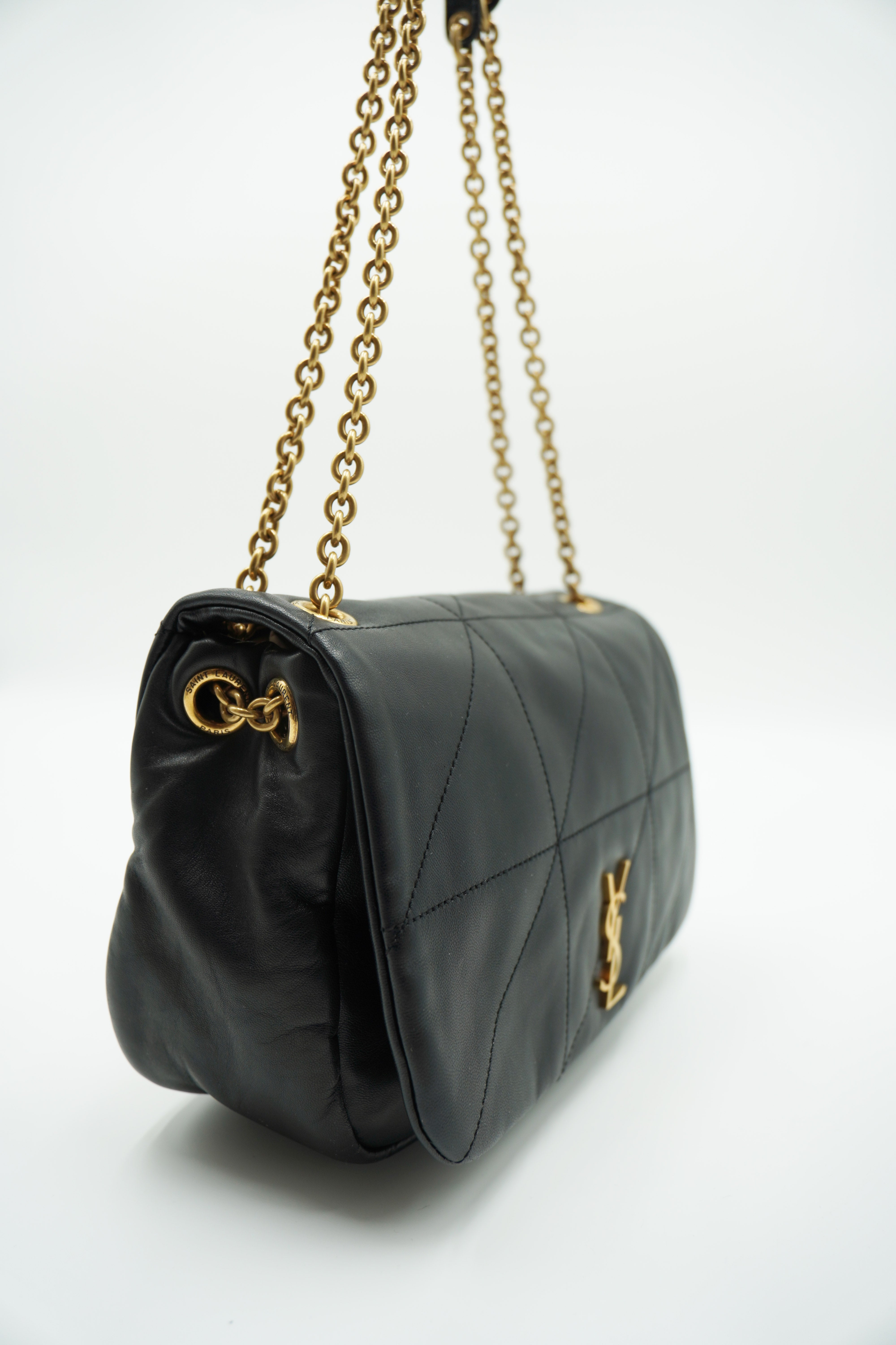 Saint Laurent Borsa Tracolla Jamie 4.0 Pelle Agnello Nera luxury resale autentica - Aurea Luxury Lab