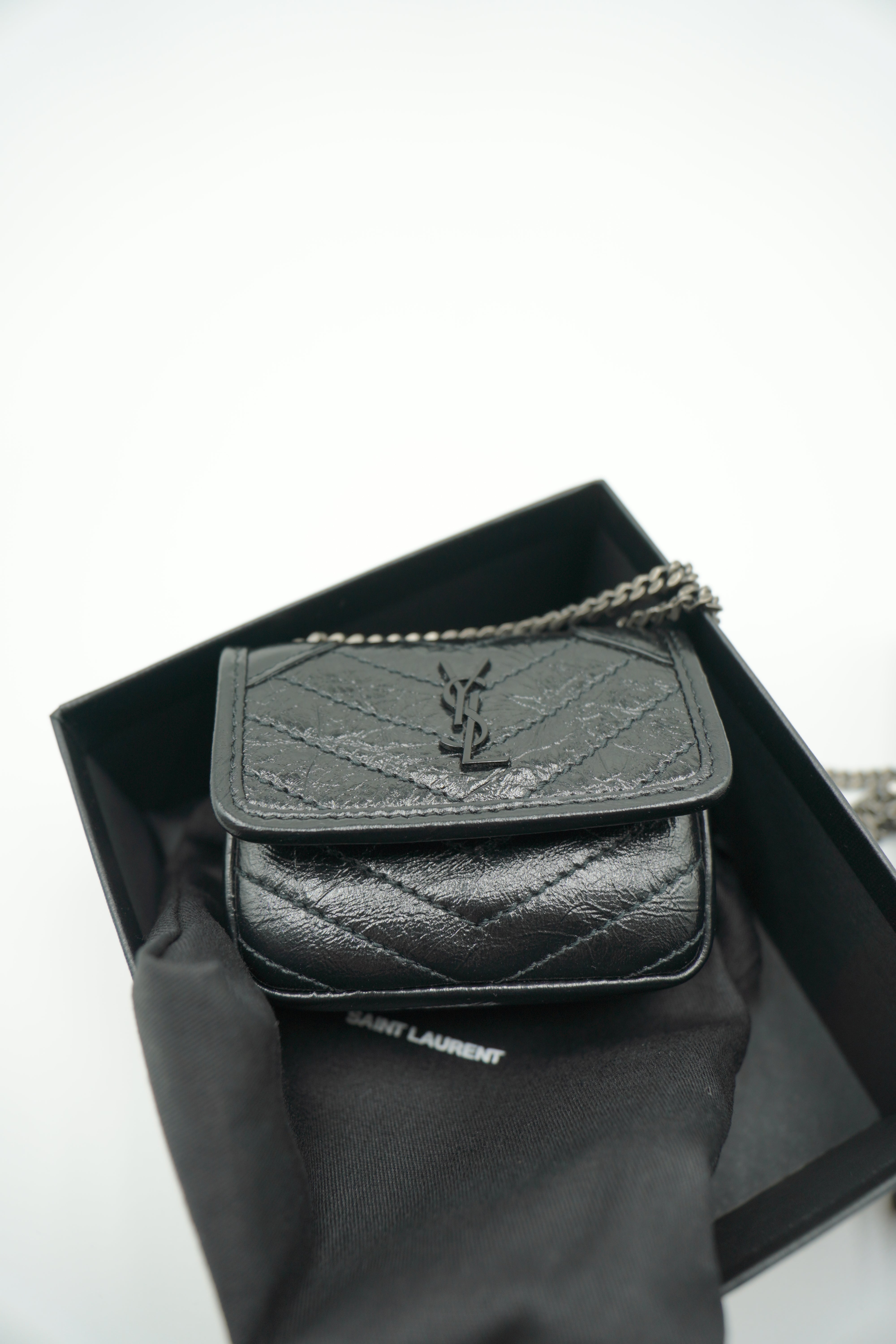 Saint Laurent Micro Niki Airpods Case