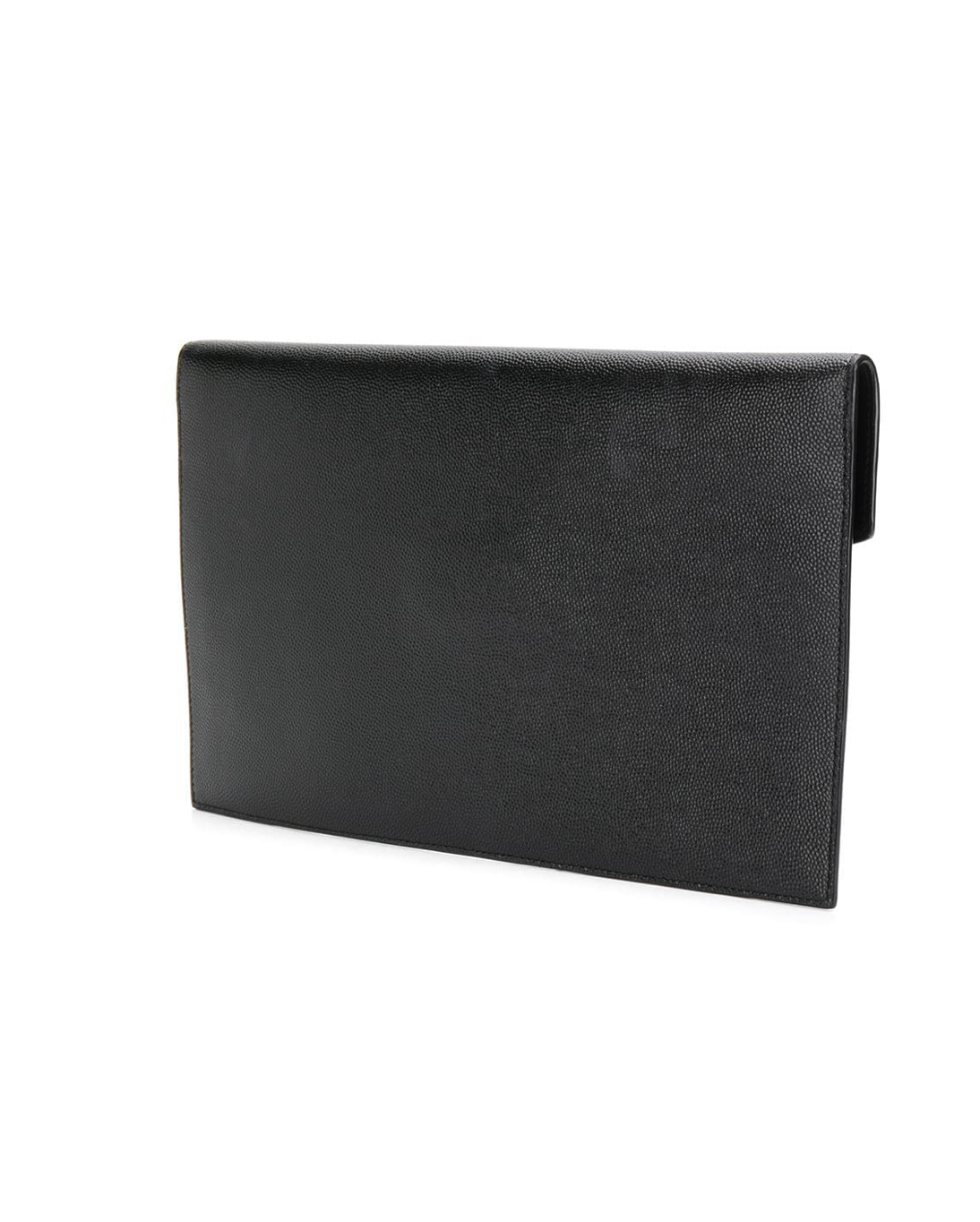 Saint Laurent Pochette Uptown Pelle Groffata Nera - Usato Autentico