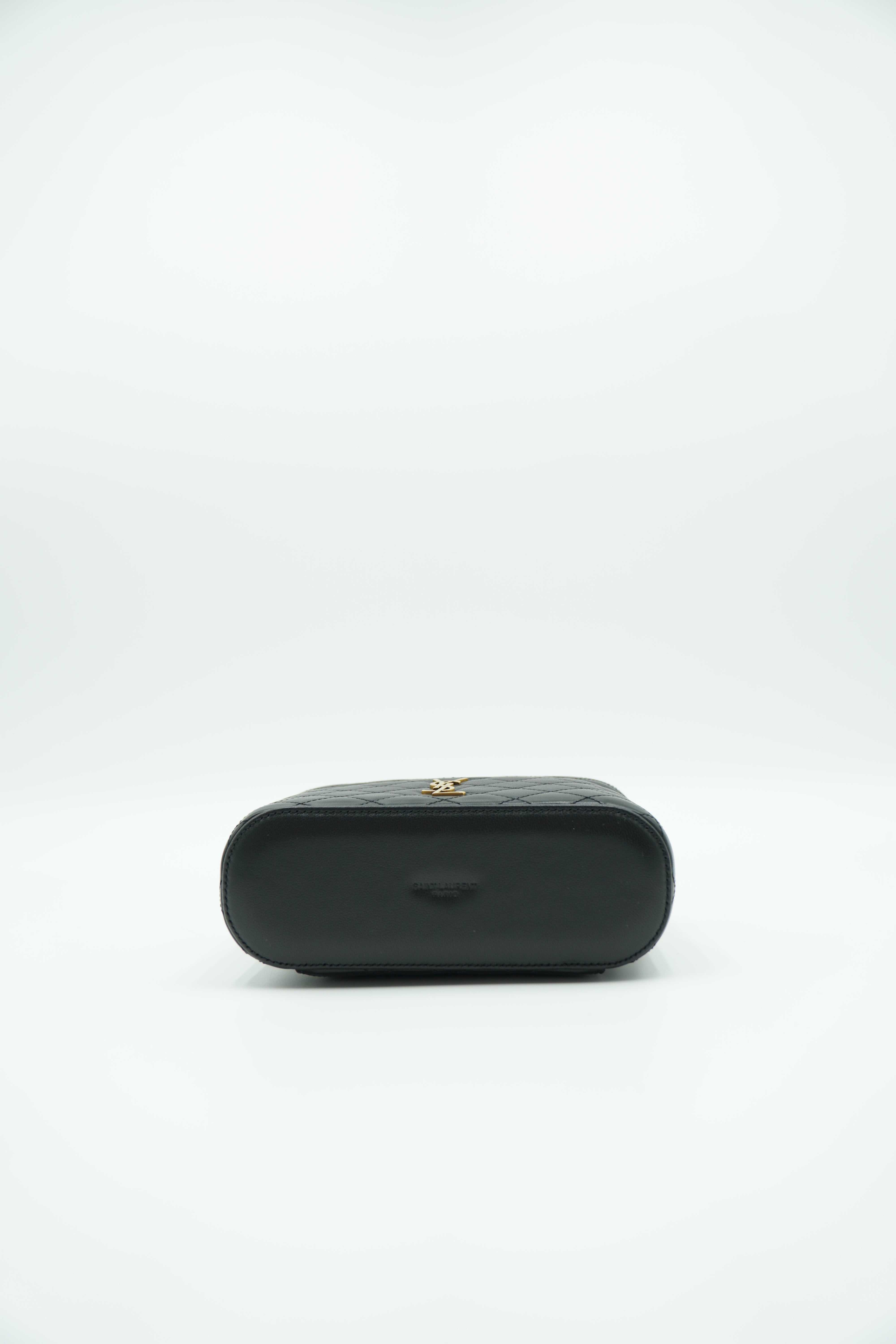 Saint Laurent Borsa Vanitiy Gaby Medium Pelle Agnello Nero pre-owned autentica - Aurea Luxury Lab