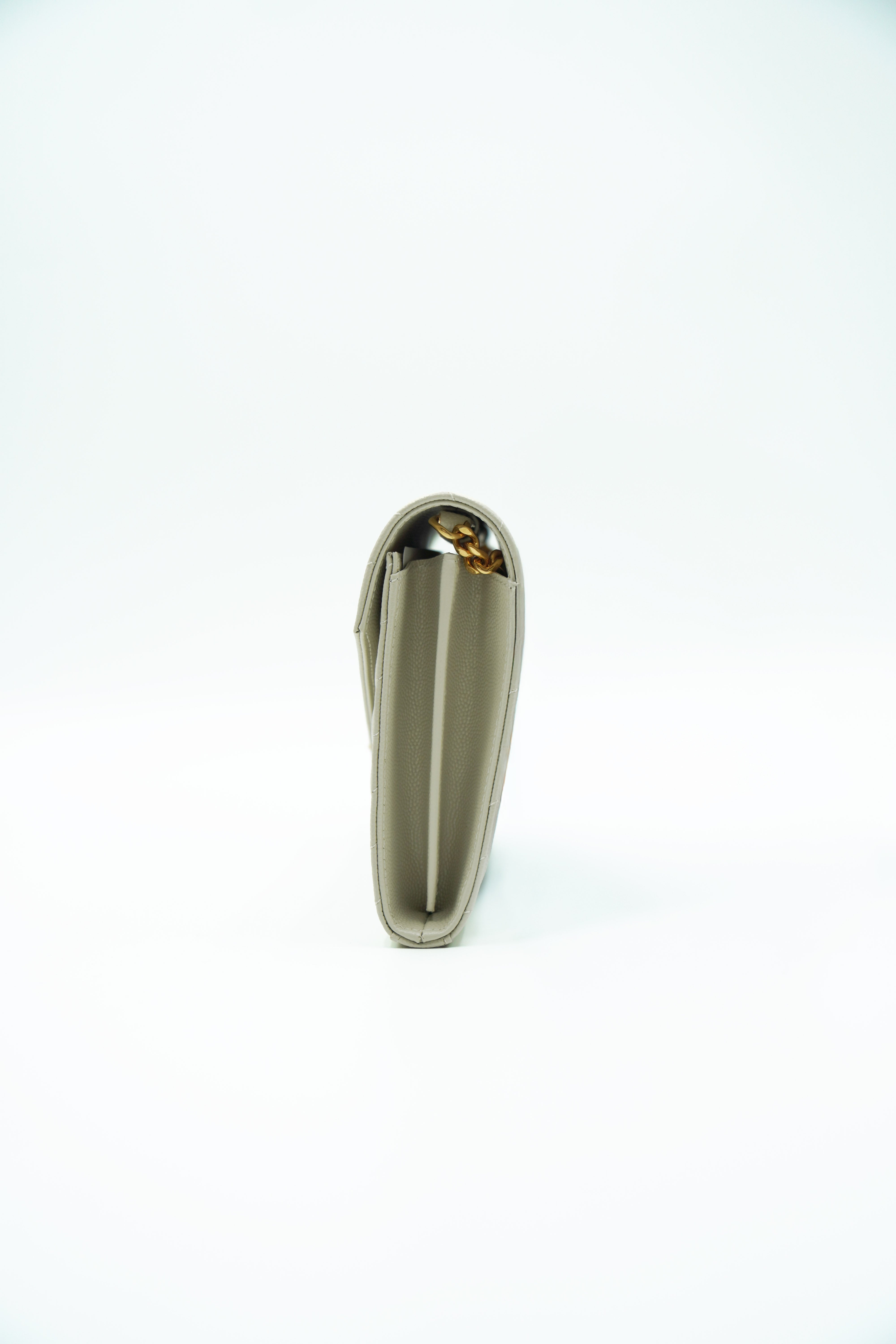 Saint Laurent Borsa Pochette Tracolla Cassandra Pelle Bianca usata autentica - Aurea Luxury Lab