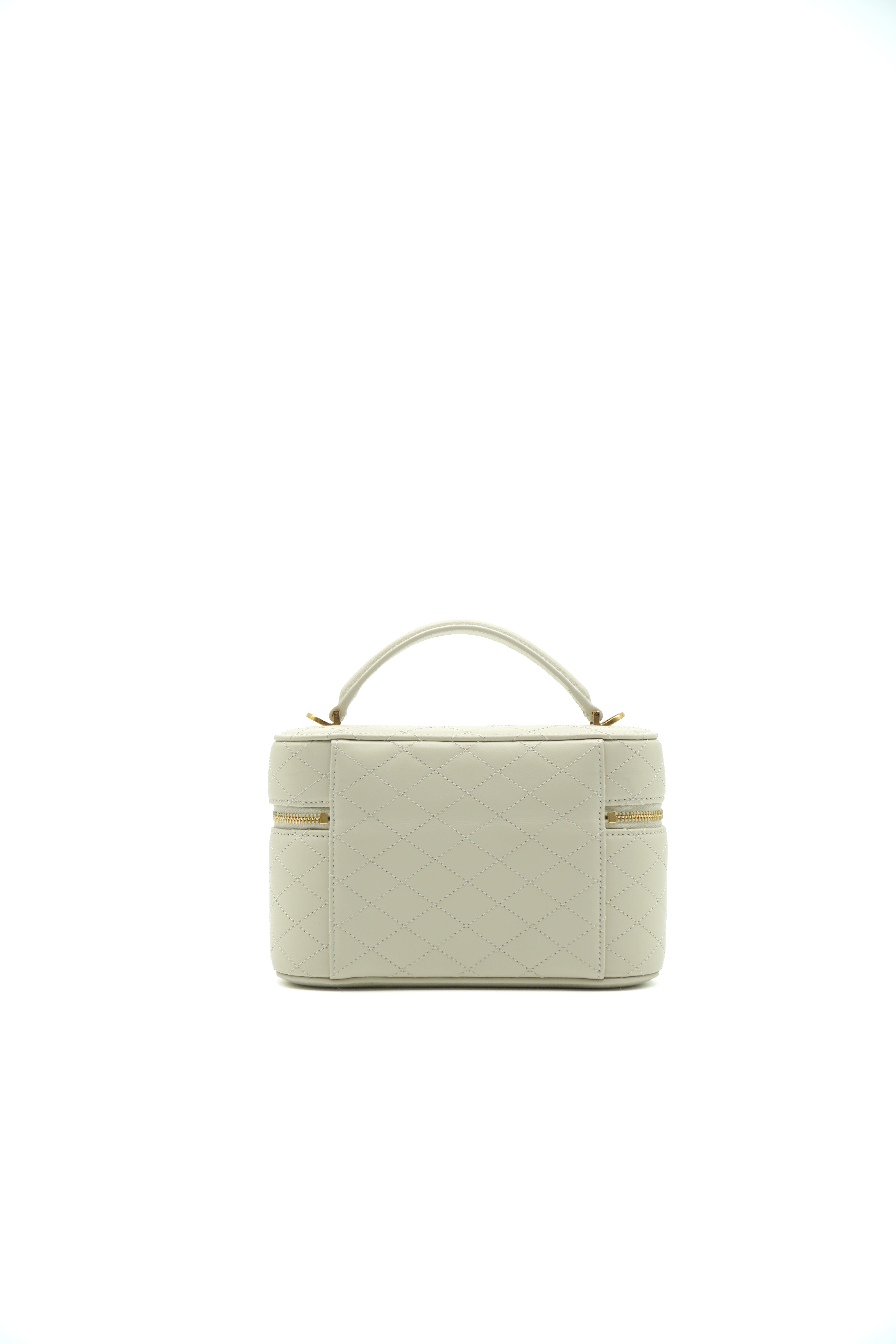 Saint Laurent Gaby Medium Vanity Bag White Leather - Used Authentic
