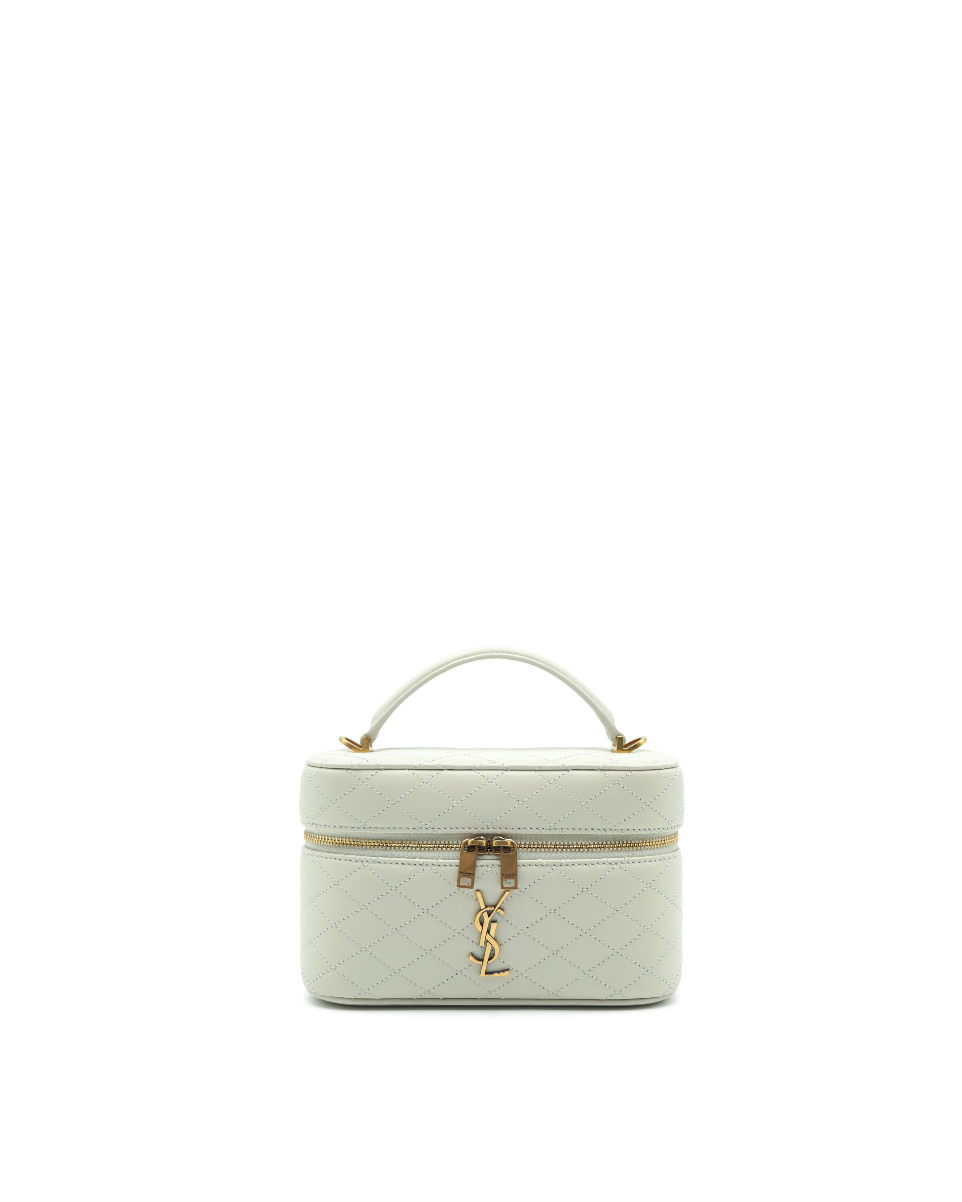 Saint Laurent Borsa Vanity Gaby Medium Pelle Bianca - Usata Autentica