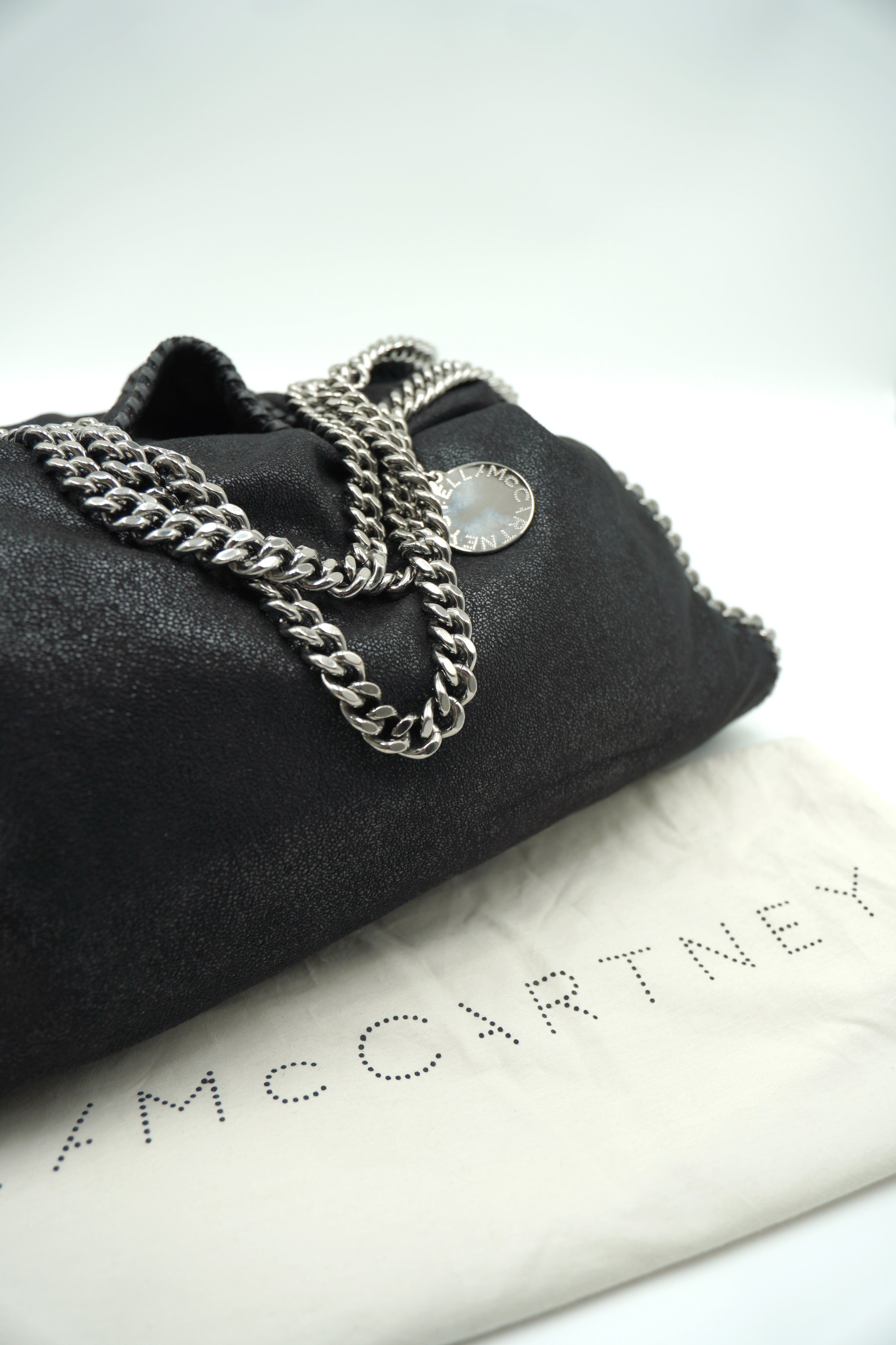 Stella McCartney Black Foldable Falabella Tote Bag - Authentic Used