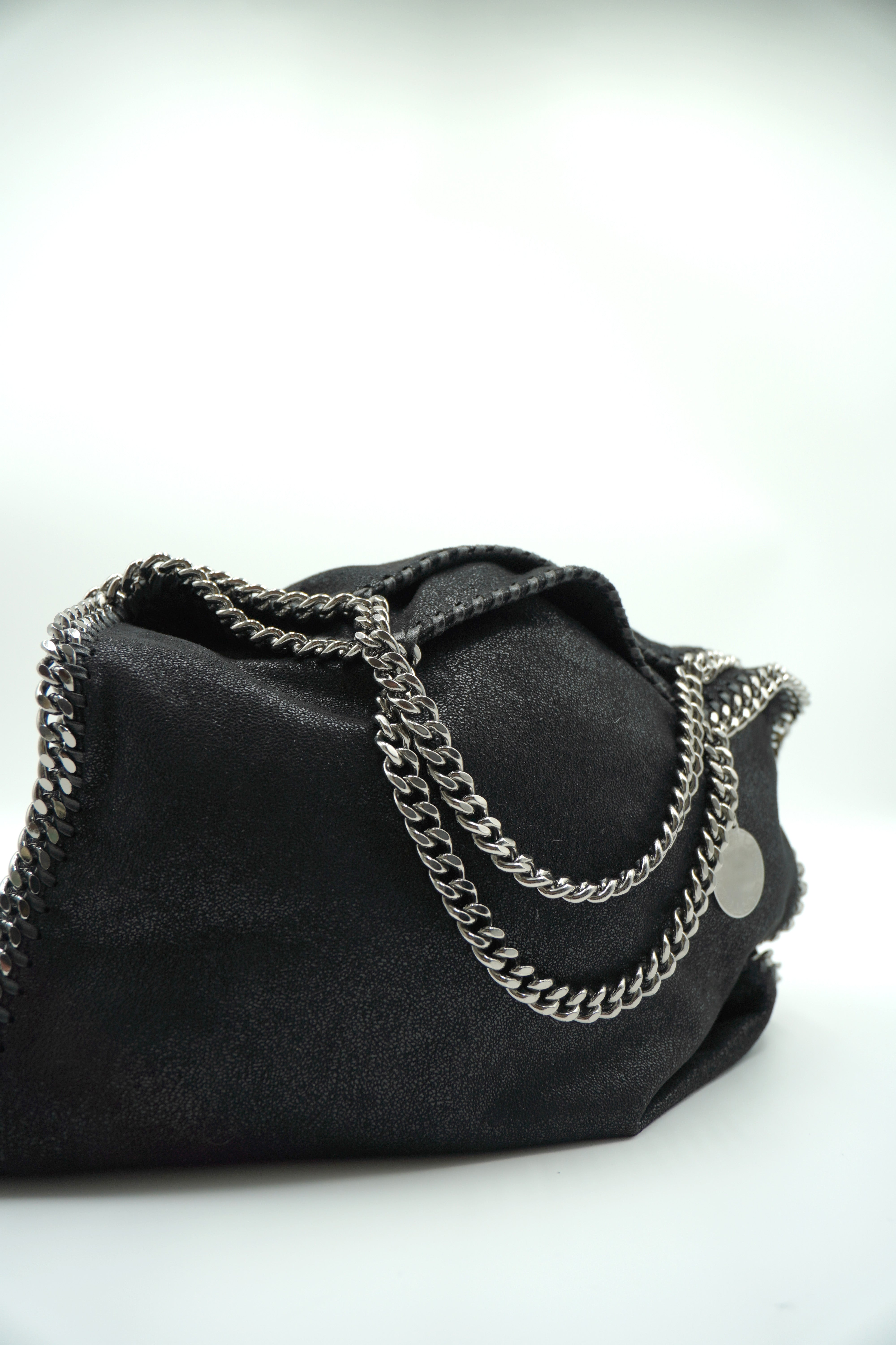Stella McCartney Black Foldable Falabella Tote Bag - Authentic Used