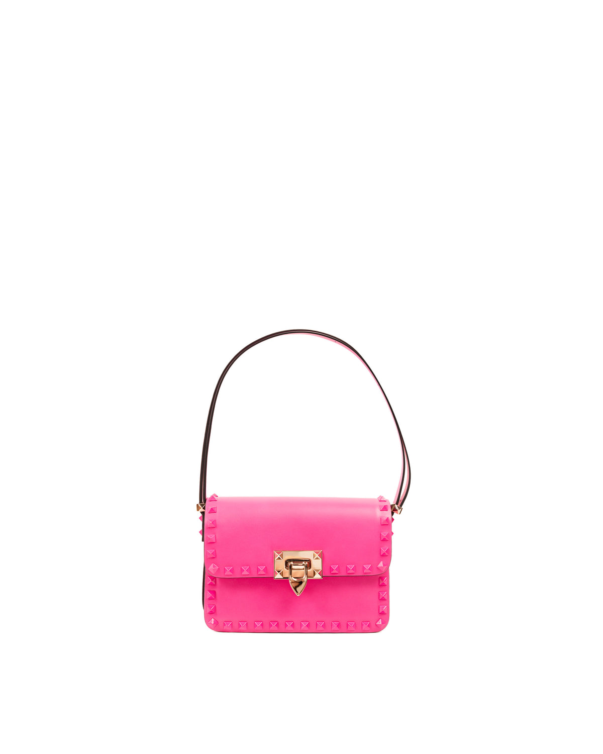 Valentino Garavani Borsa Rockstud23 Small Pelle Rosa Fucsia usata autentica - Aurea Luxury Lab