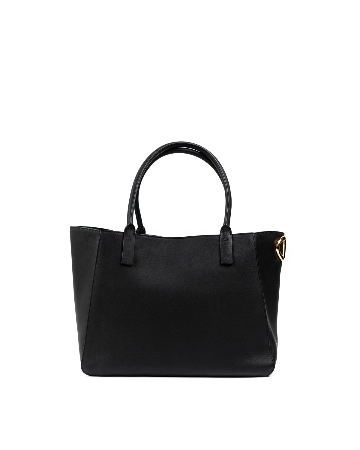 Valentino Garavani Borsa Tote VLogo Side Pelle Nera usata autentica - Aurea Luxury Lab