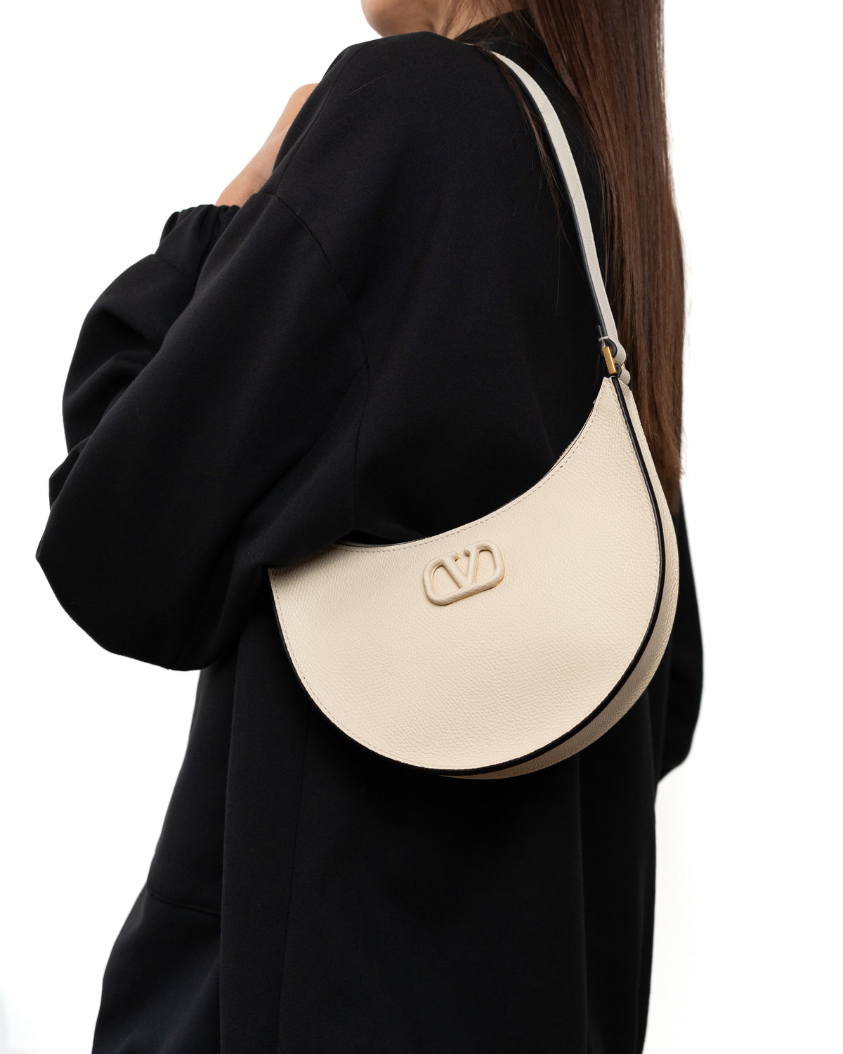 Valentino Garavani Borsa Mini Hobo VLogo Signature Pelle Bianca pre-owned certificata - Aurea Luxury Lab