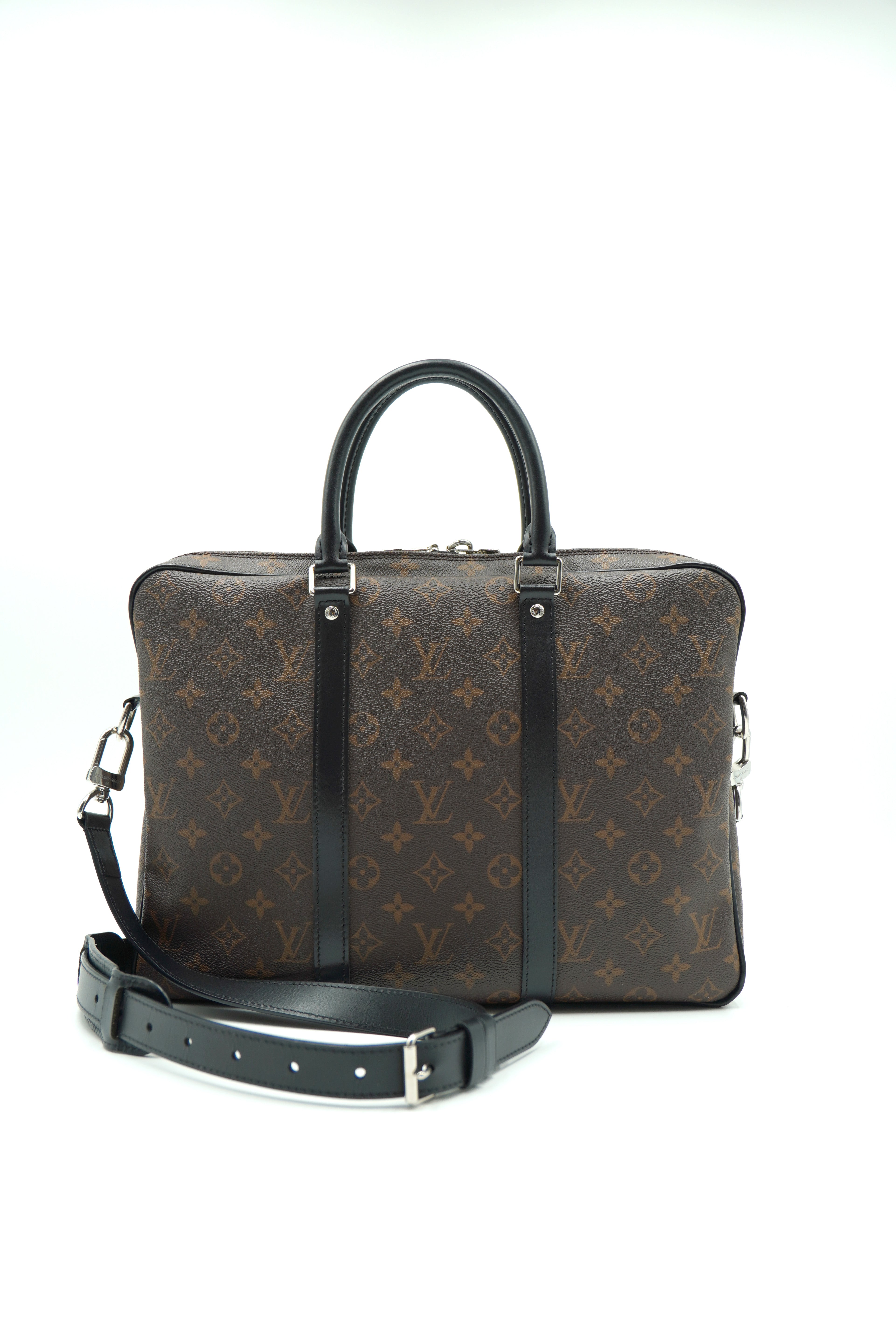 Louis Vuitton Borsa Porte-Documents Voyage PM Monogram Macassar - Usato Autentico