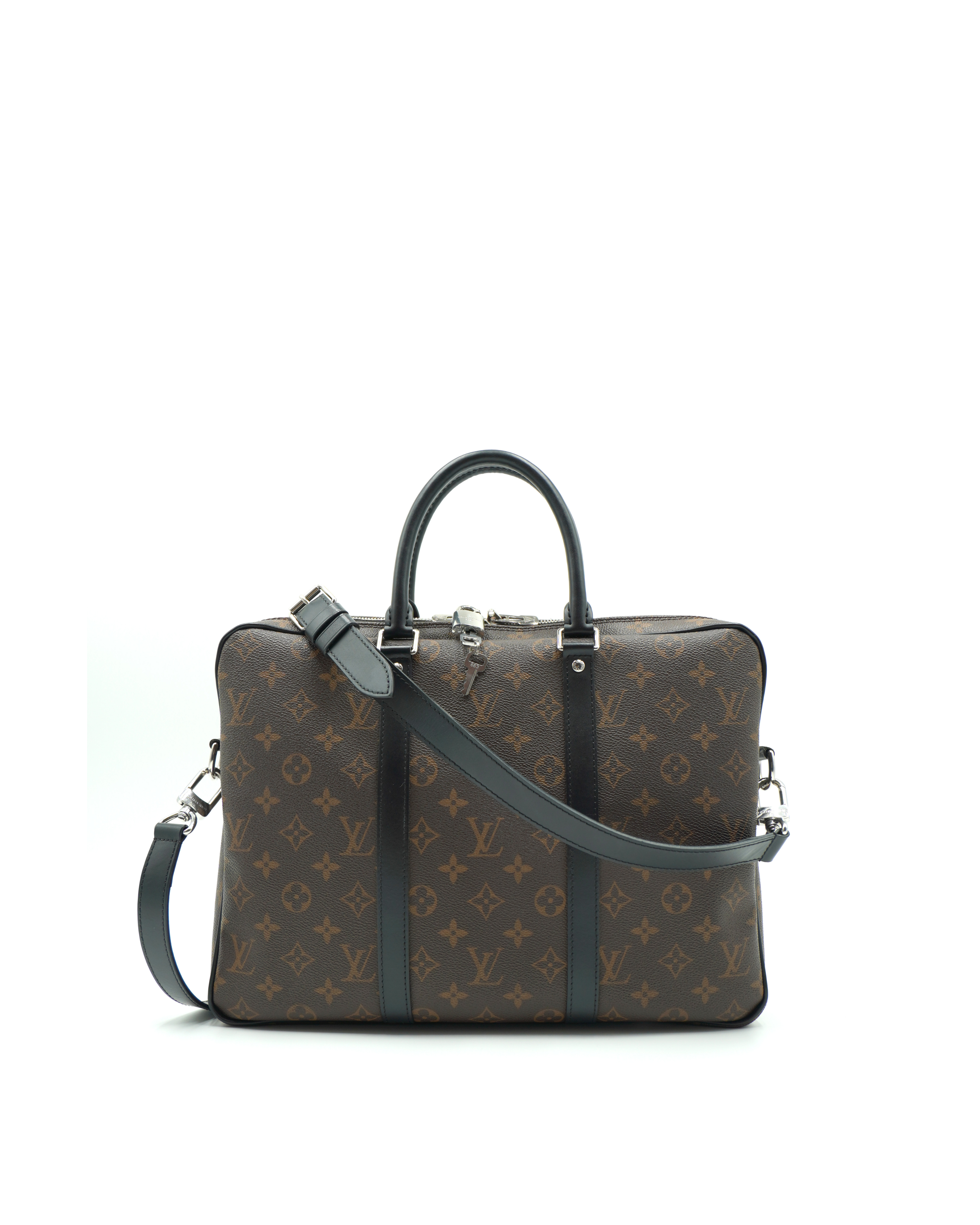 Louis Vuitton Borsa Porte-Documents Voyage PM Monogram Macassar - Usato Autentico