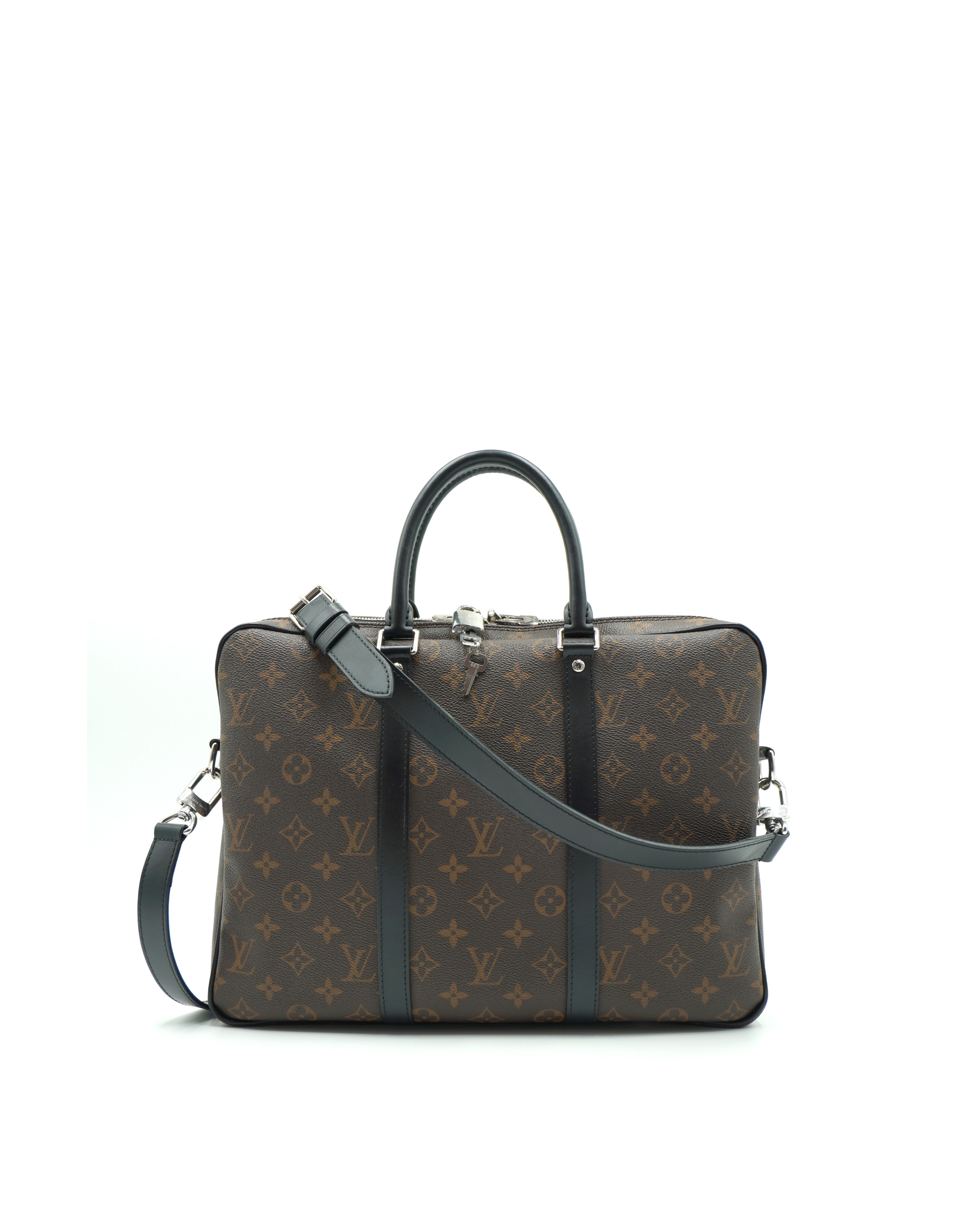 Louis Vuitton Porte-Documents Voyage Monogram Bag - Authentic Used