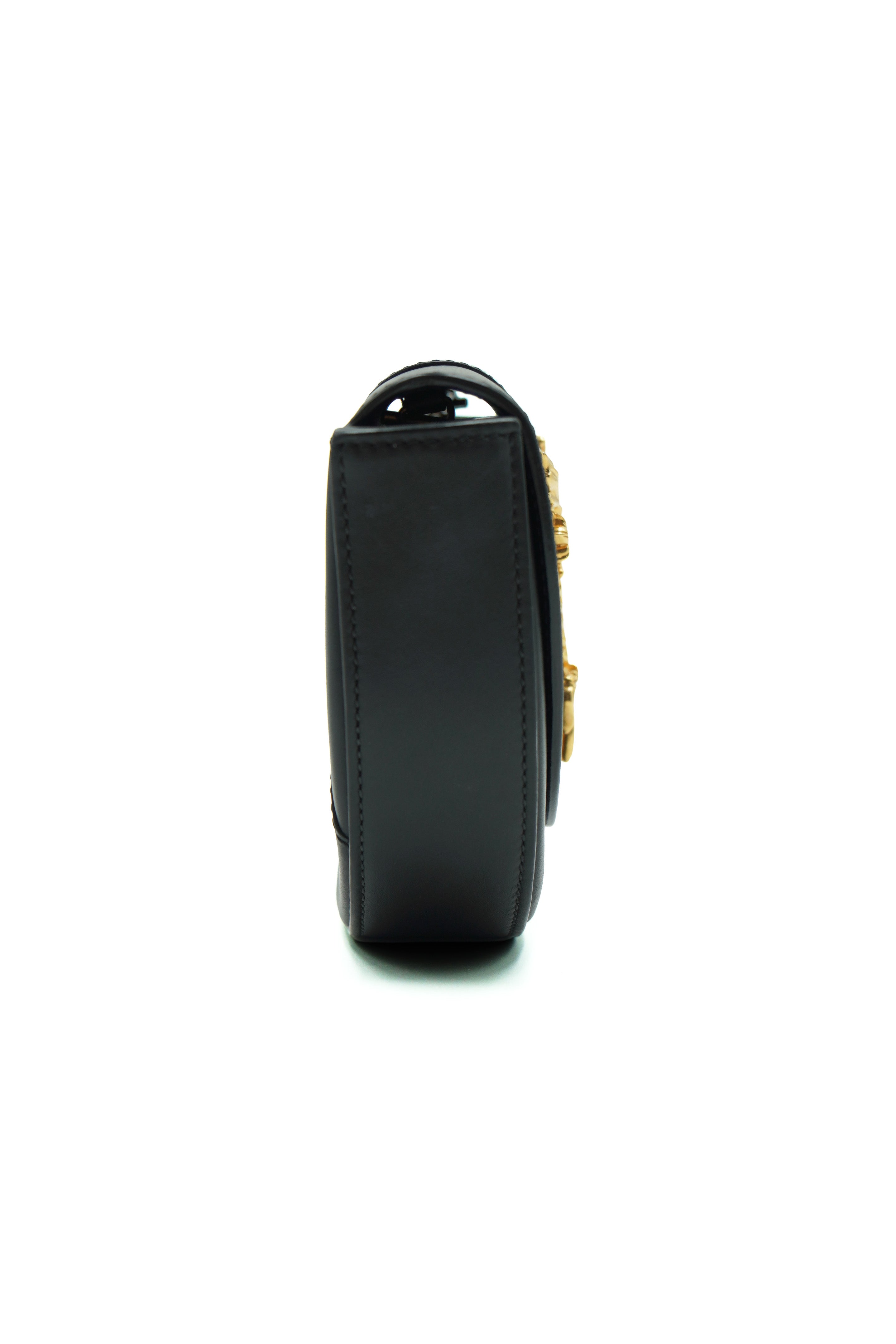 Versace Venus Shoulder Bag in Black Leather