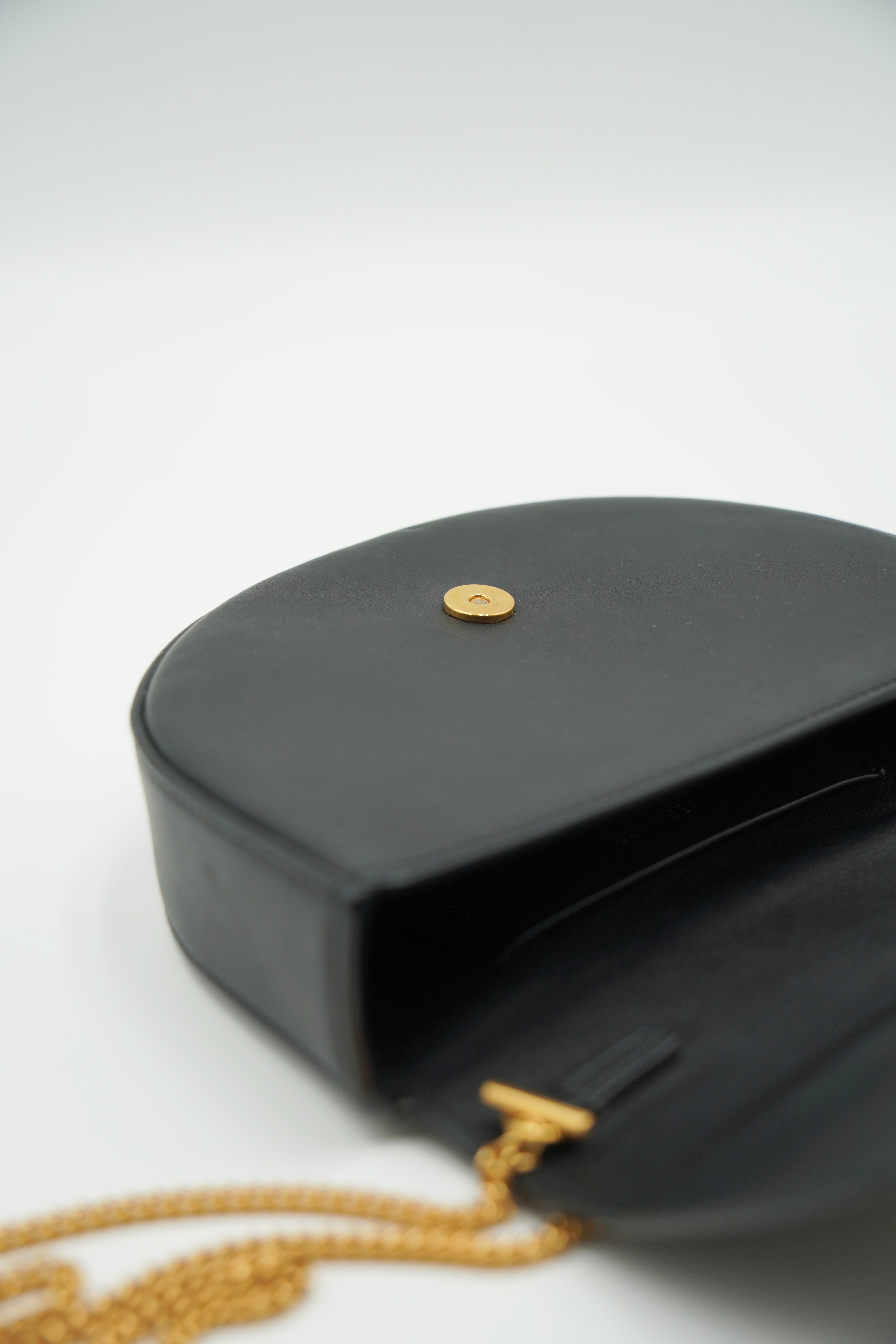 Versace Venus Shoulder Bag in Black Leather