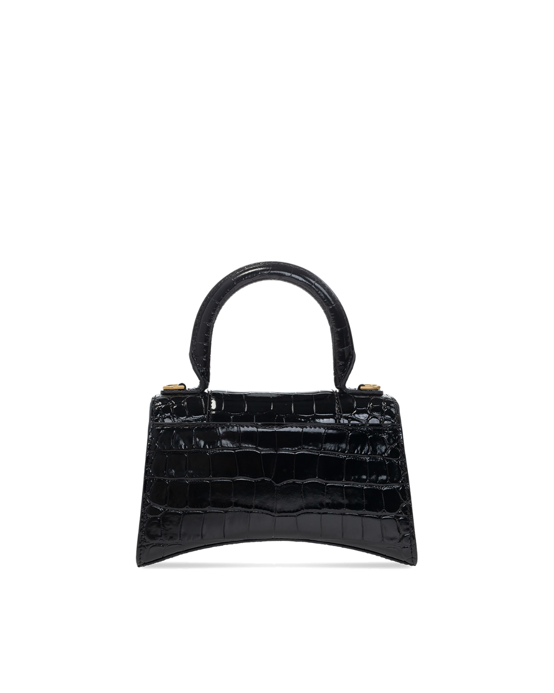 Balenciaga Borsa Hourglass XS Pelle Effetto Coccodrillo Nera pre-owned certificata - Aurea Luxury Lab