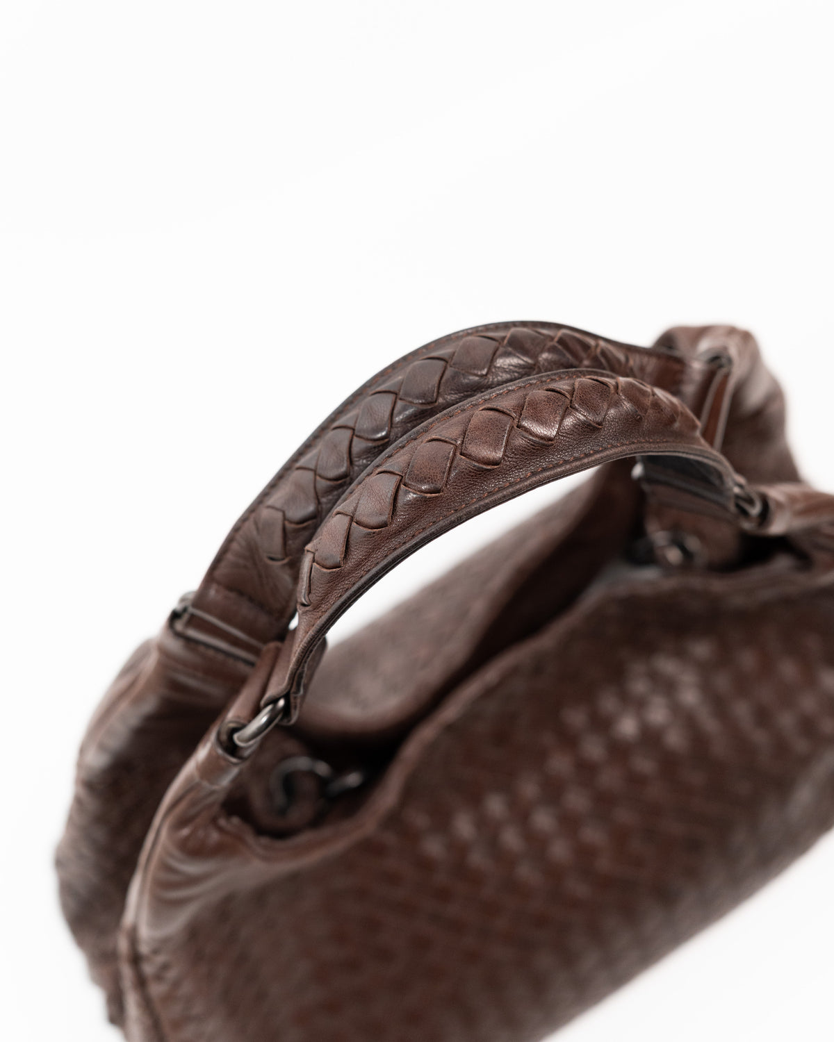 Bottega Veneta Borsa Campana Media Pelle Intrecciato Marrone pre-owned certificata - Aurea Luxury Lab