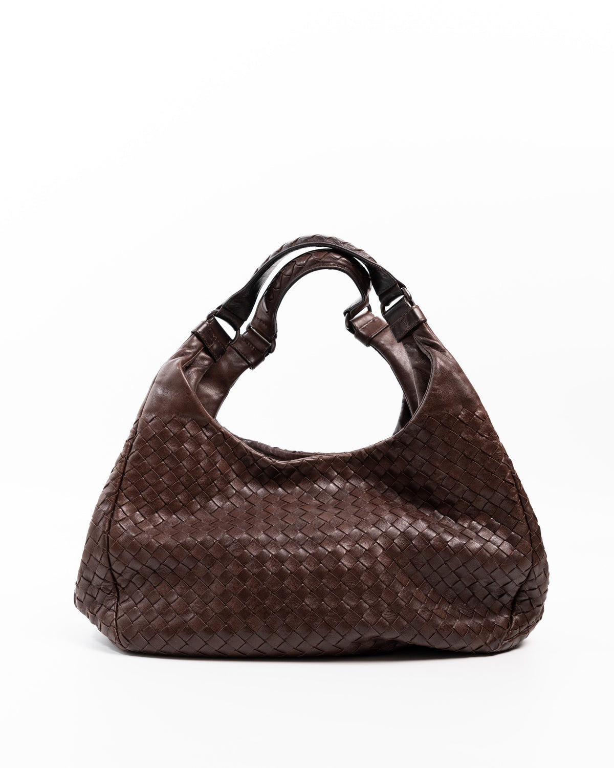 Bottega Veneta Borsa Campana Media Pelle Intrecciato Marrone usata autentica - Aurea Luxury Lab