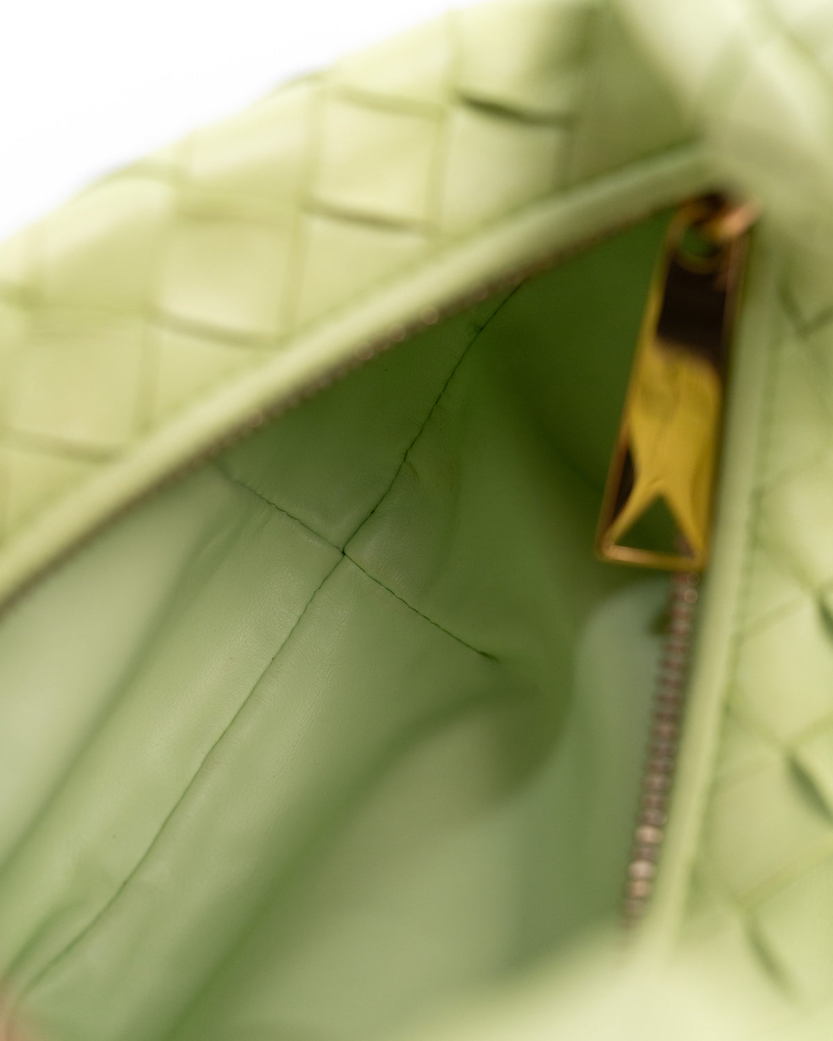 Bottega Veneta Borsa Mini Jodie Pelle Intrecciato Verde Pistacchio usata autentica - Aurea Luxury Lab