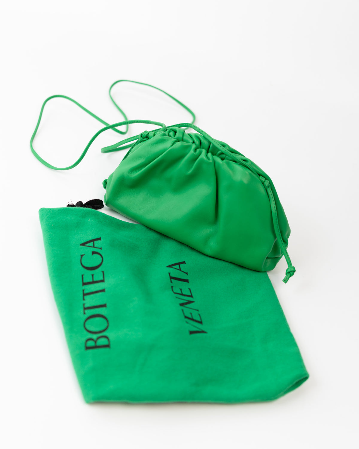 Bottega Veneta Borsa Mini Pouch Pelle Verde second hand luxury - Aurea Luxury Lab