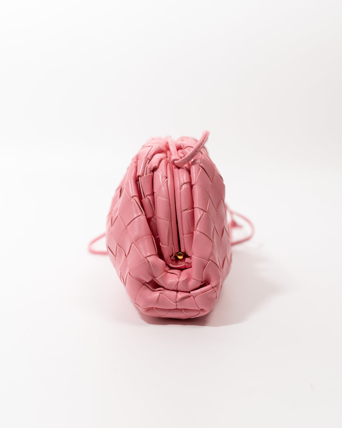 Bottega Veneta Borsa Mini Pouch Pelle Intrecciato Rosa usata autentica - Aurea Luxury Lab