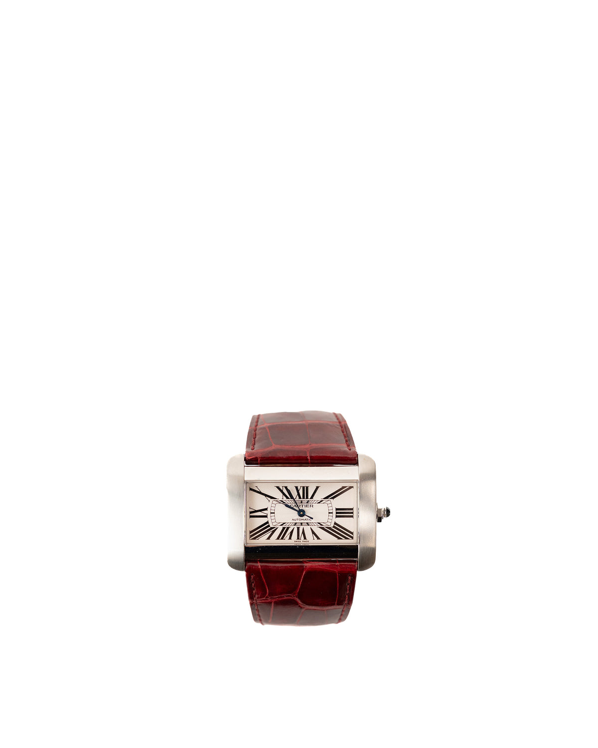 Cartier Orologio Tank Divan Automatic 2612 Acciaio Cinturino Alligatore pre-owned - Aurea Luxury Lab