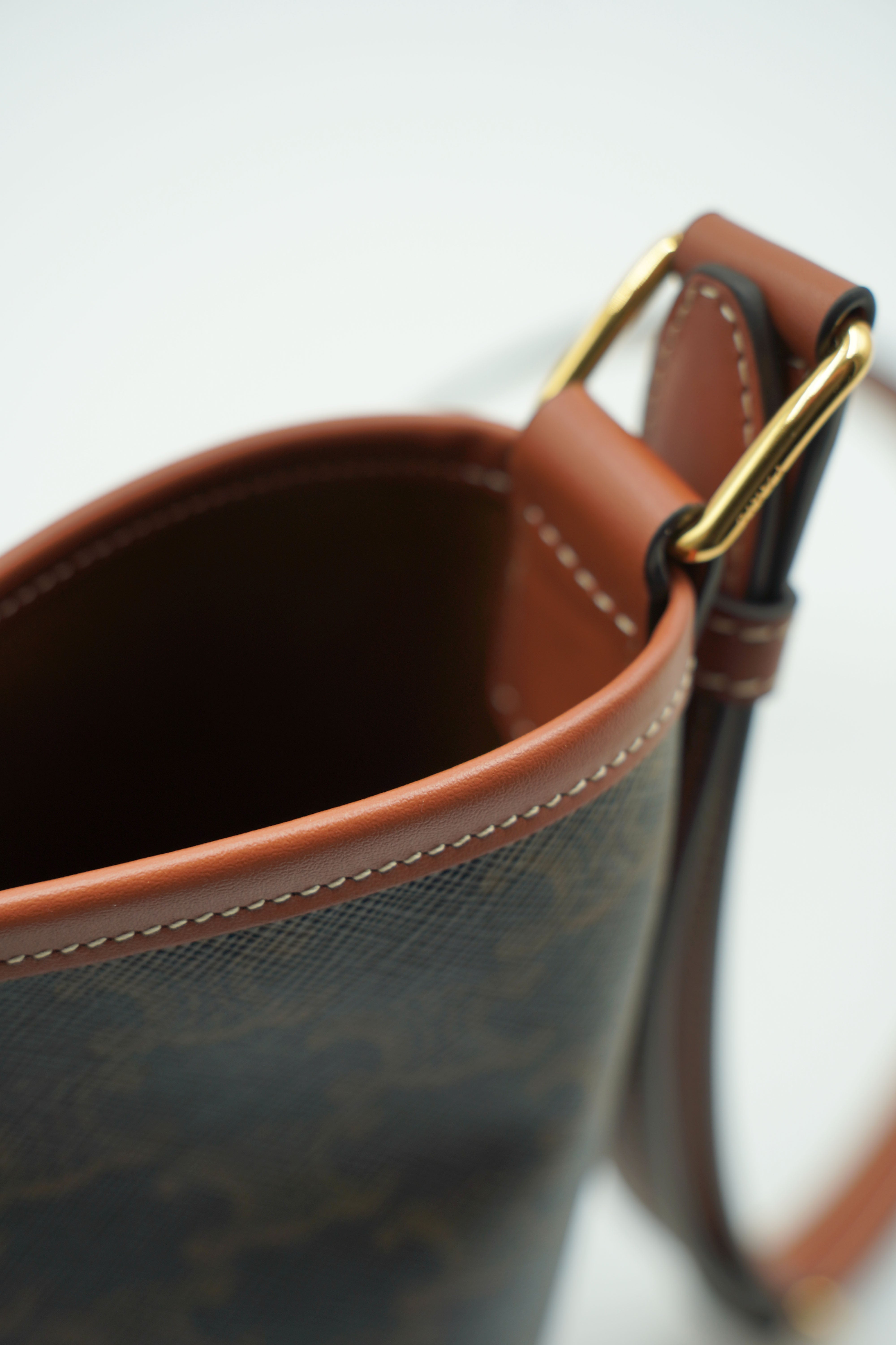 Celine Borsa Secchiello Triomphe Tela e Pelle Small