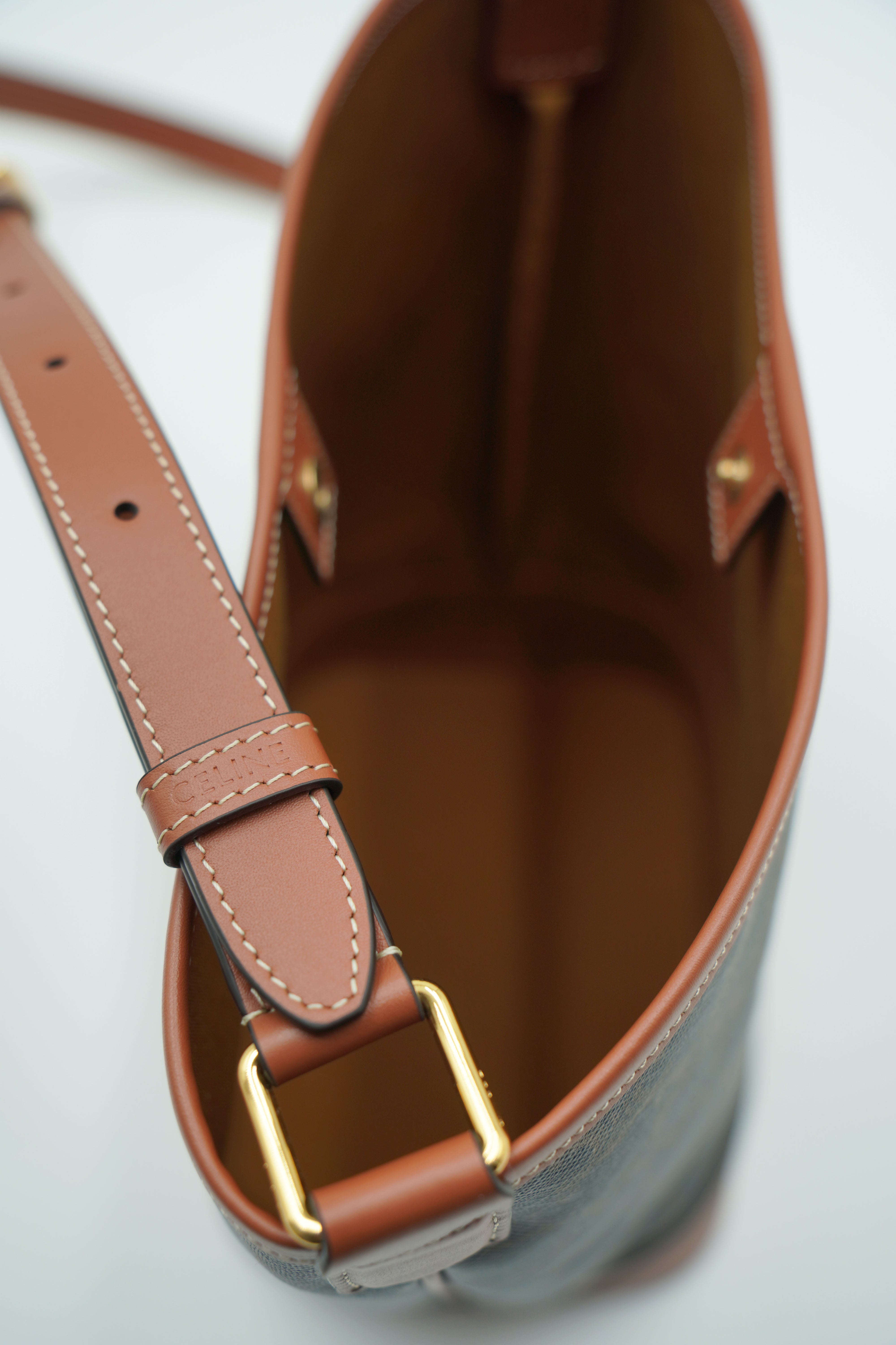 Celine Borsa Secchiello Triomphe Tela e Pelle Small