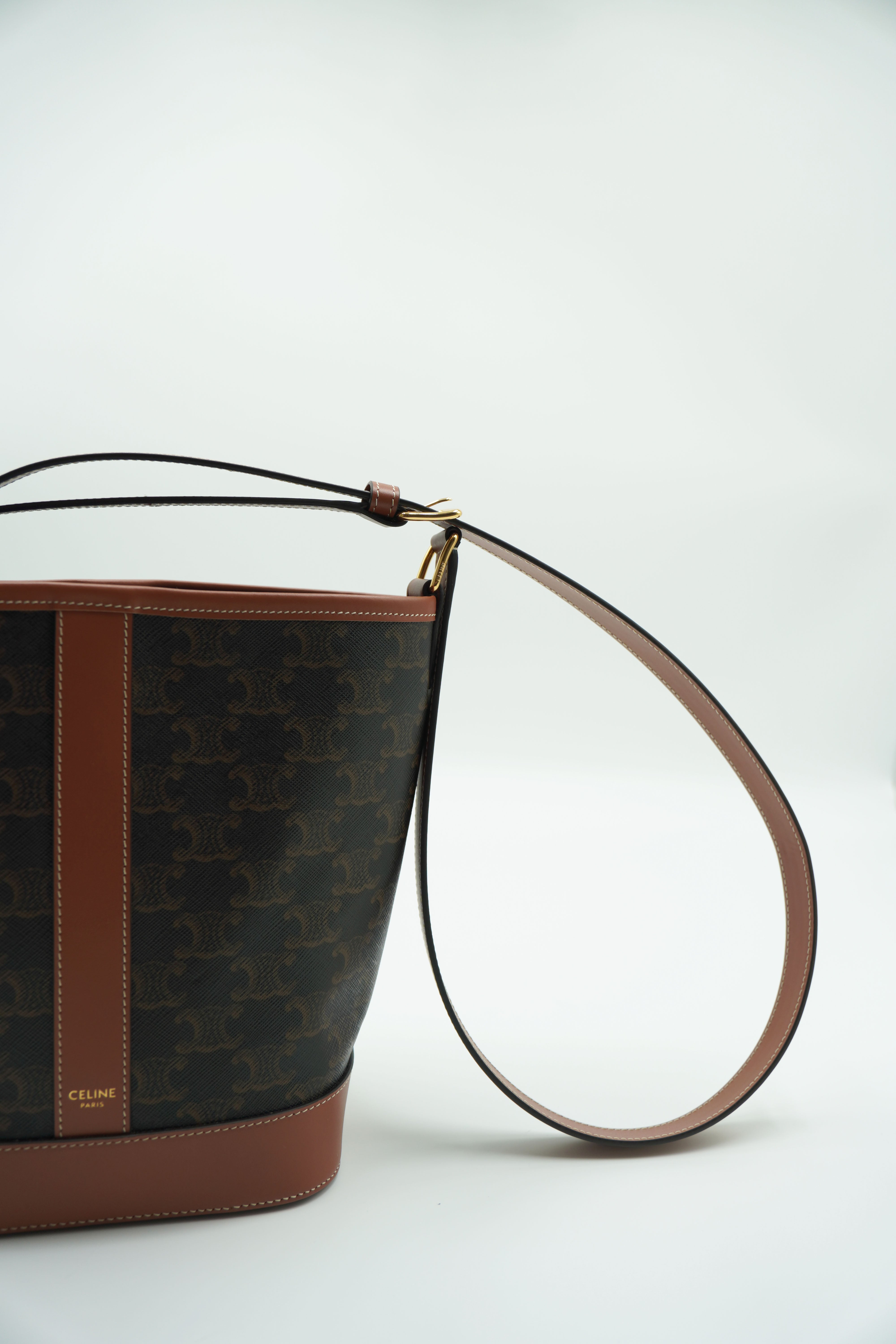 Celine Borsa Secchiello Triomphe Tela e Pelle Small