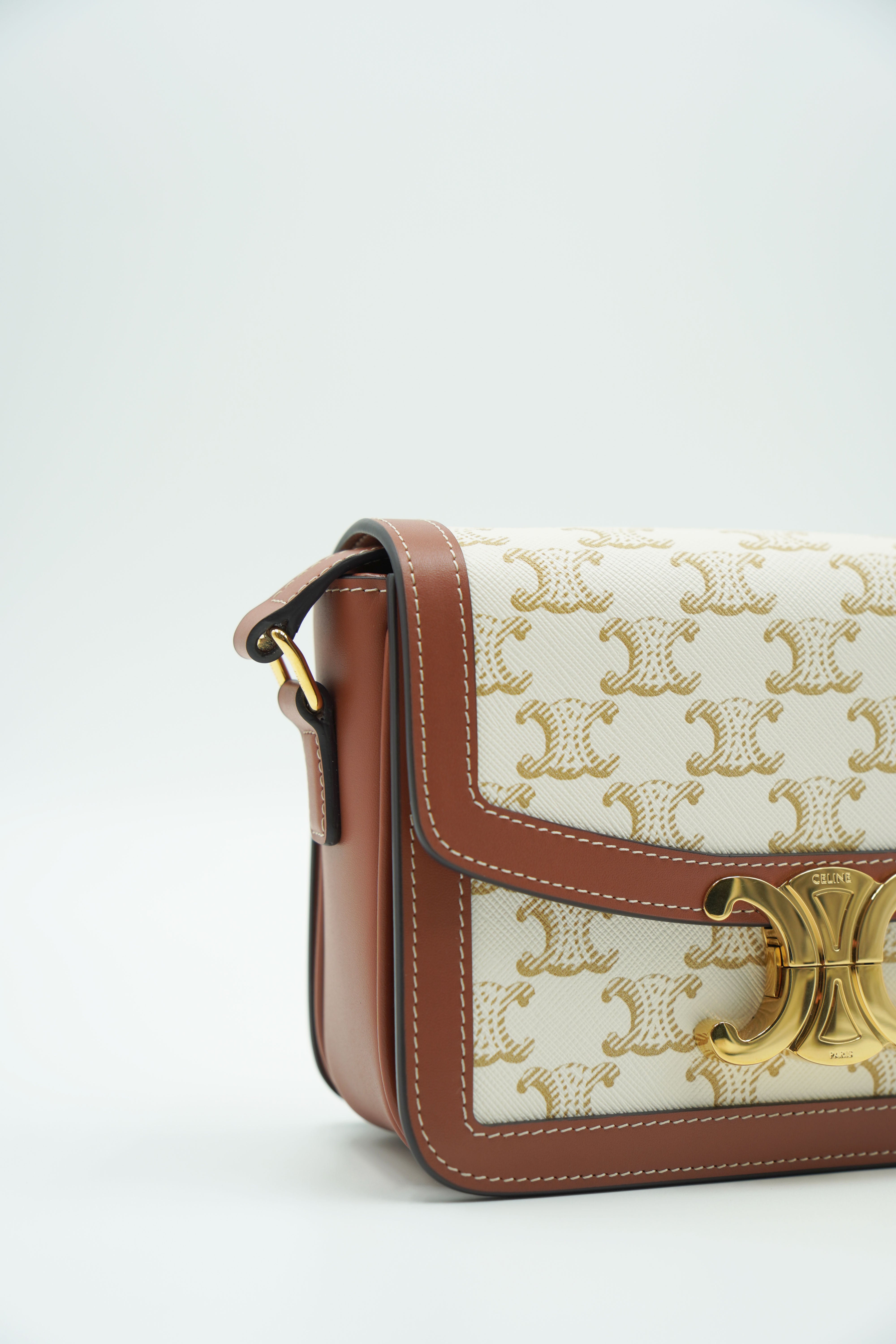 Celine Borsa Teen Triomphe Tela e Pelle Small