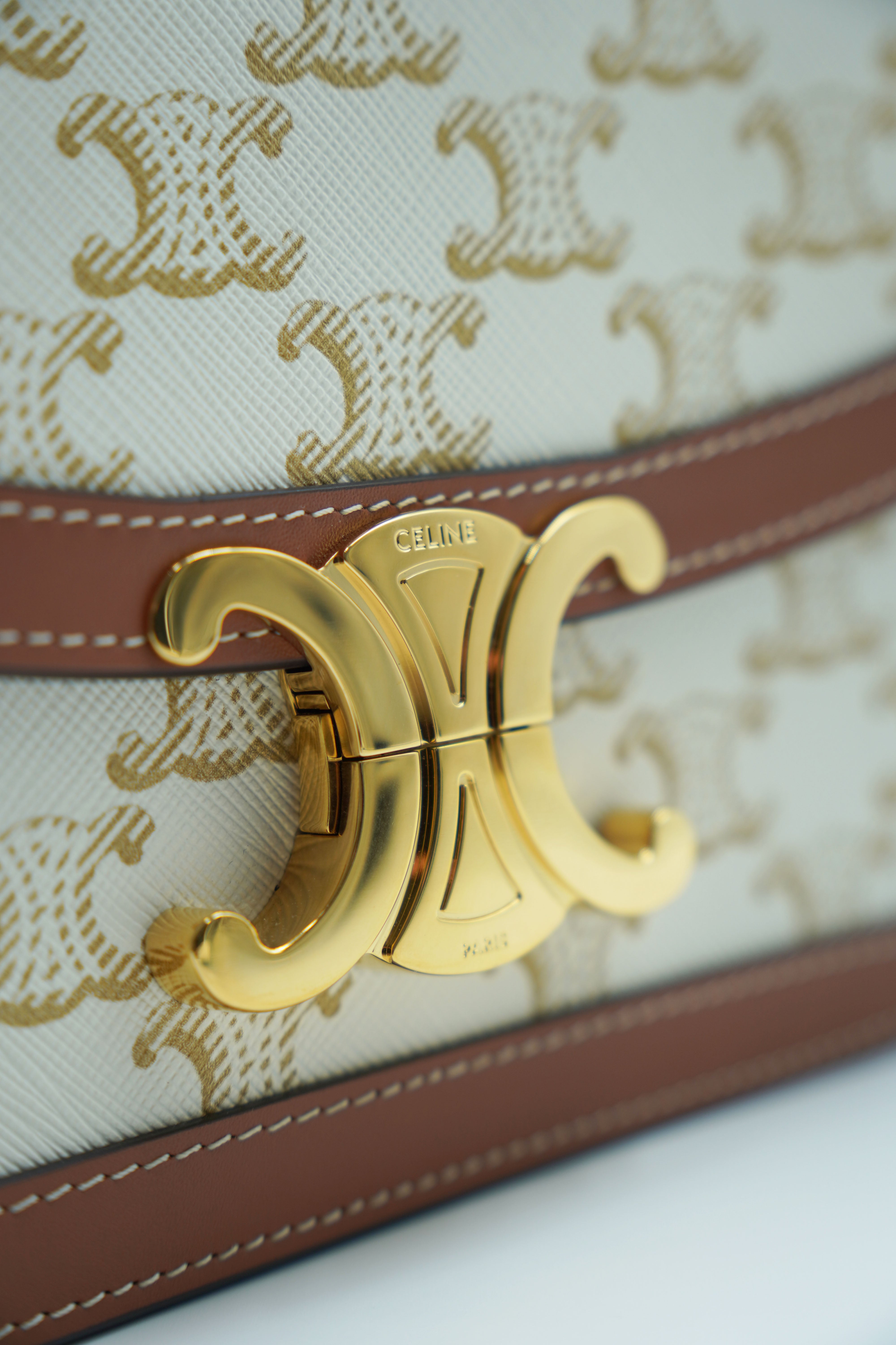 Celine Borsa Teen Triomphe Tela e Pelle Small