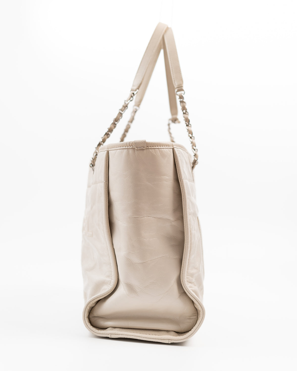 Chanel Borsa Deauville Pelle Beige preloved luxury certificata - Aurea Luxury Lab