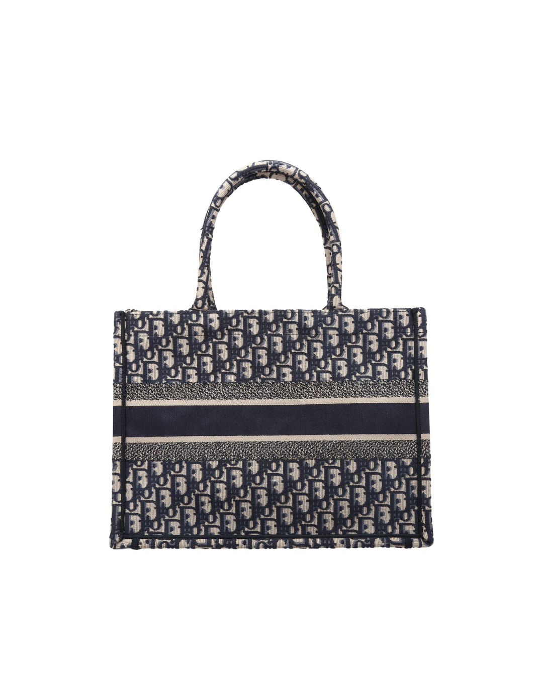 Christian Dior Borsa Book Tote Small Tela Oblique Blu pre-owned certificata - Aurea Luxury Lab